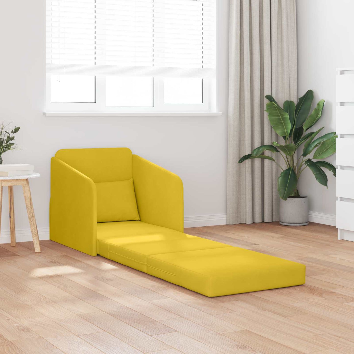 Schlafsofa Gelb 65 x 80 x 83 cm Samt