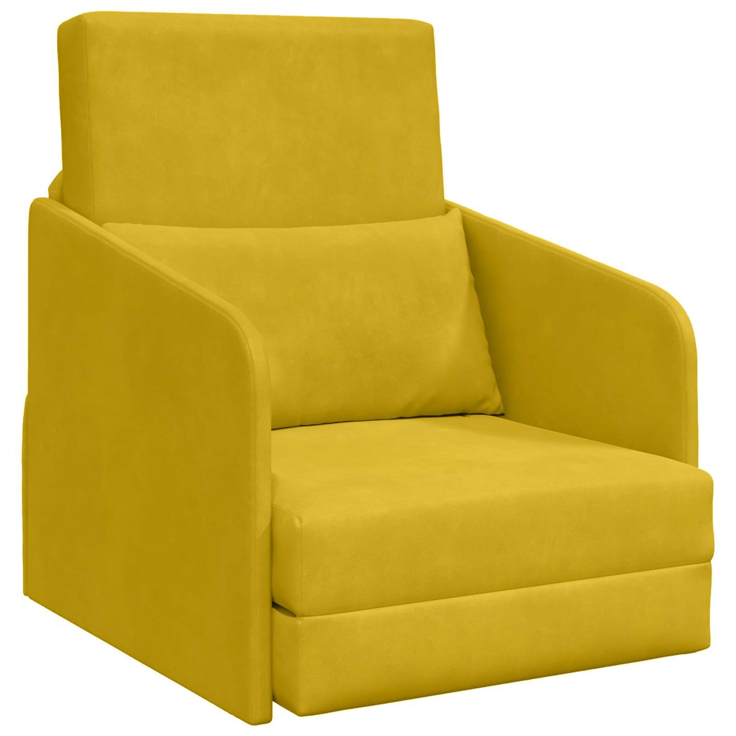 Schlafsofa Gelb 65 x 80 x 83 cm Samt