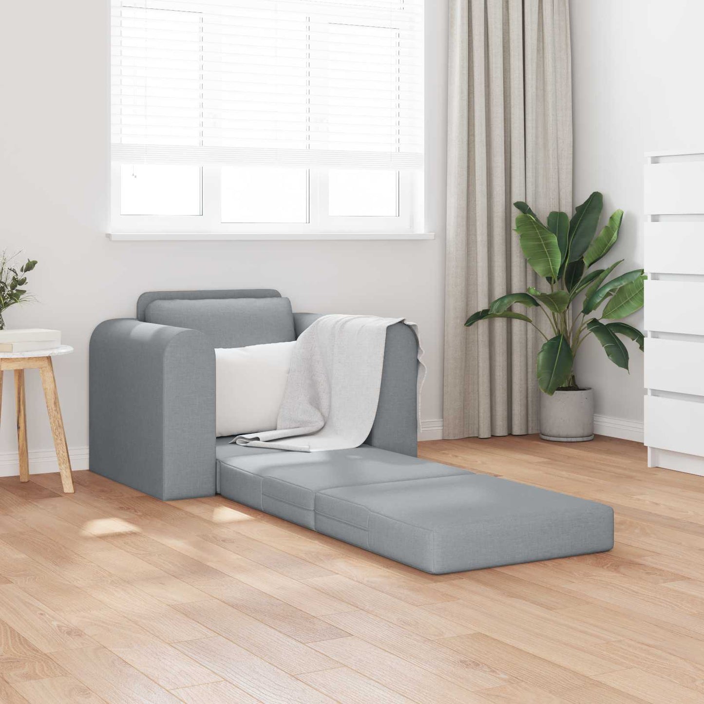 Schlafsofa Hellgrau 98 x 71 x 83 cm Stoff