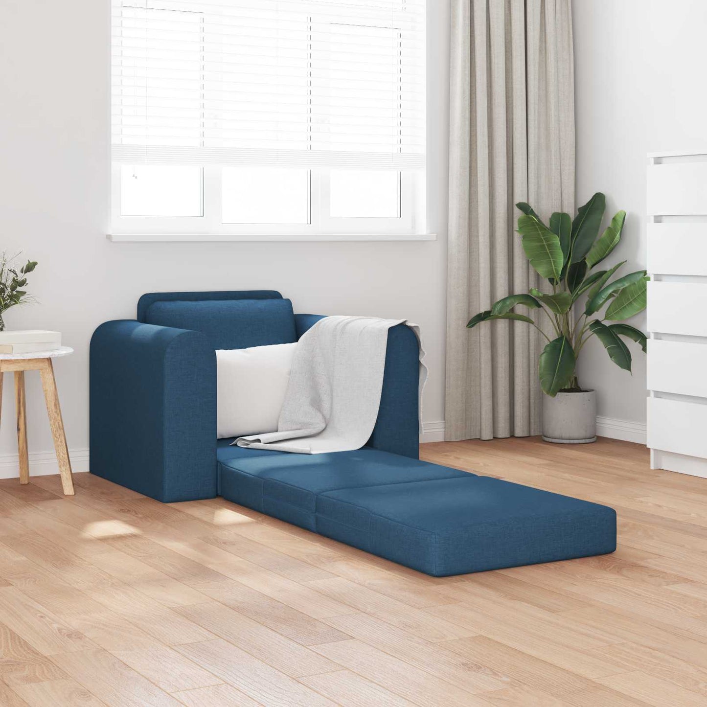 Schlafsofa Blau 98 x 71 x 83 cm Stoff