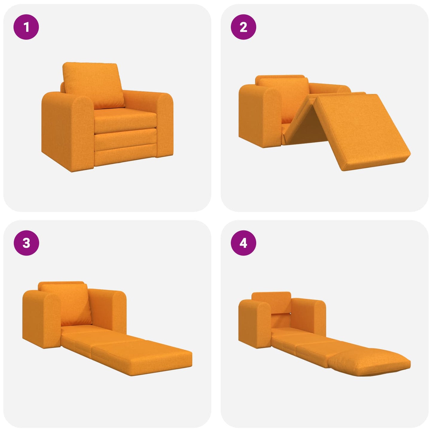 Schlafsofa Dunkelgelb 98 x 71 x 83 cm Stoff