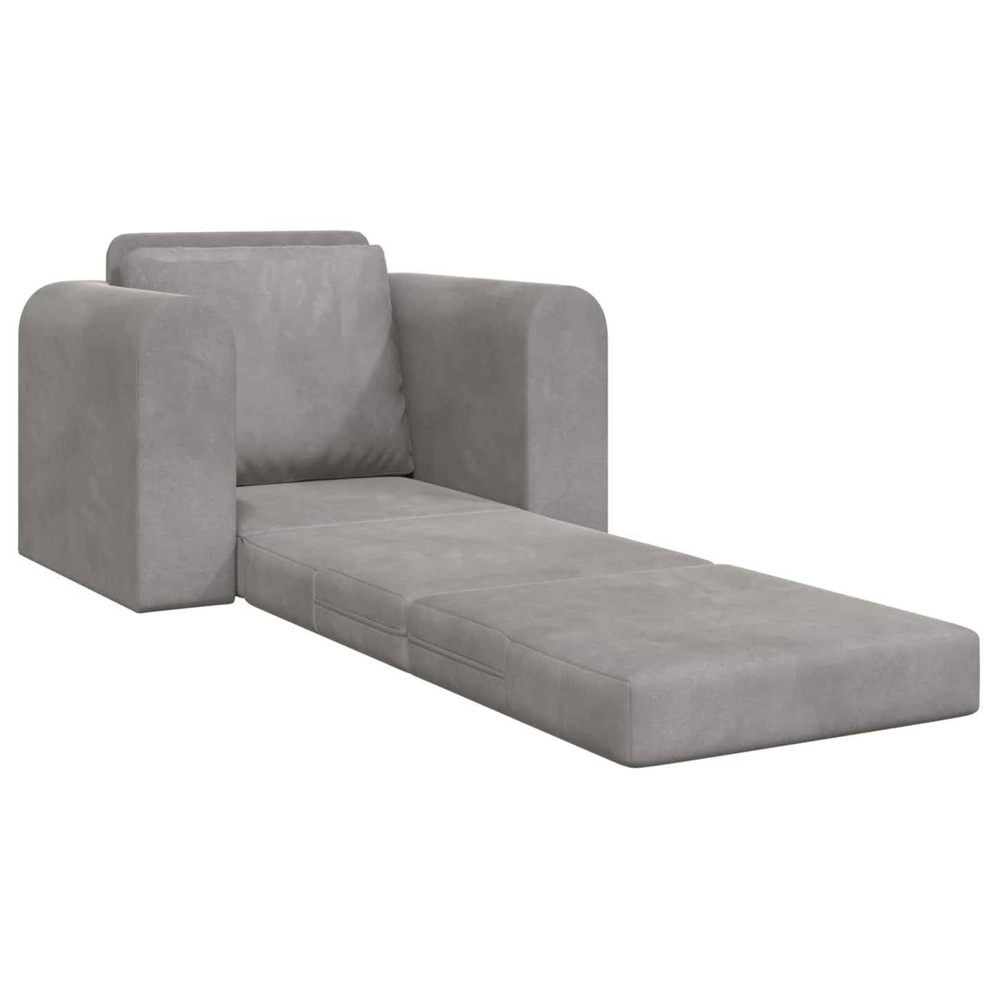 Schlafsofa Hellgrau 98 x 71 x 83 cm Samt