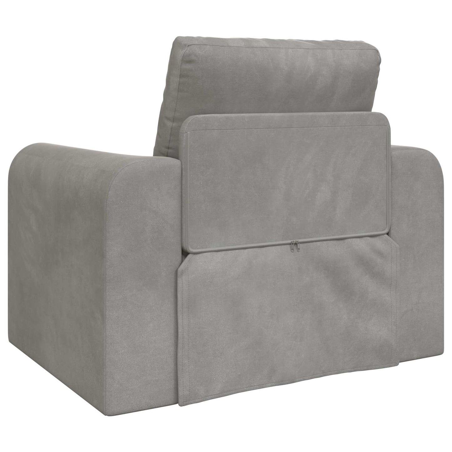Schlafsofa Hellgrau 98 x 71 x 83 cm Samt