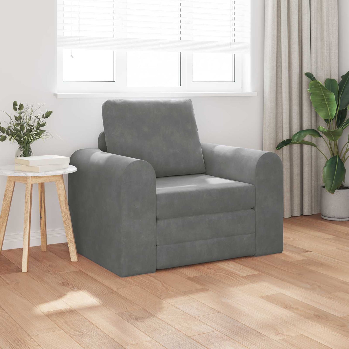 Schlafsofa Dunkelgrau 98 x 71 x 83 cm Samt