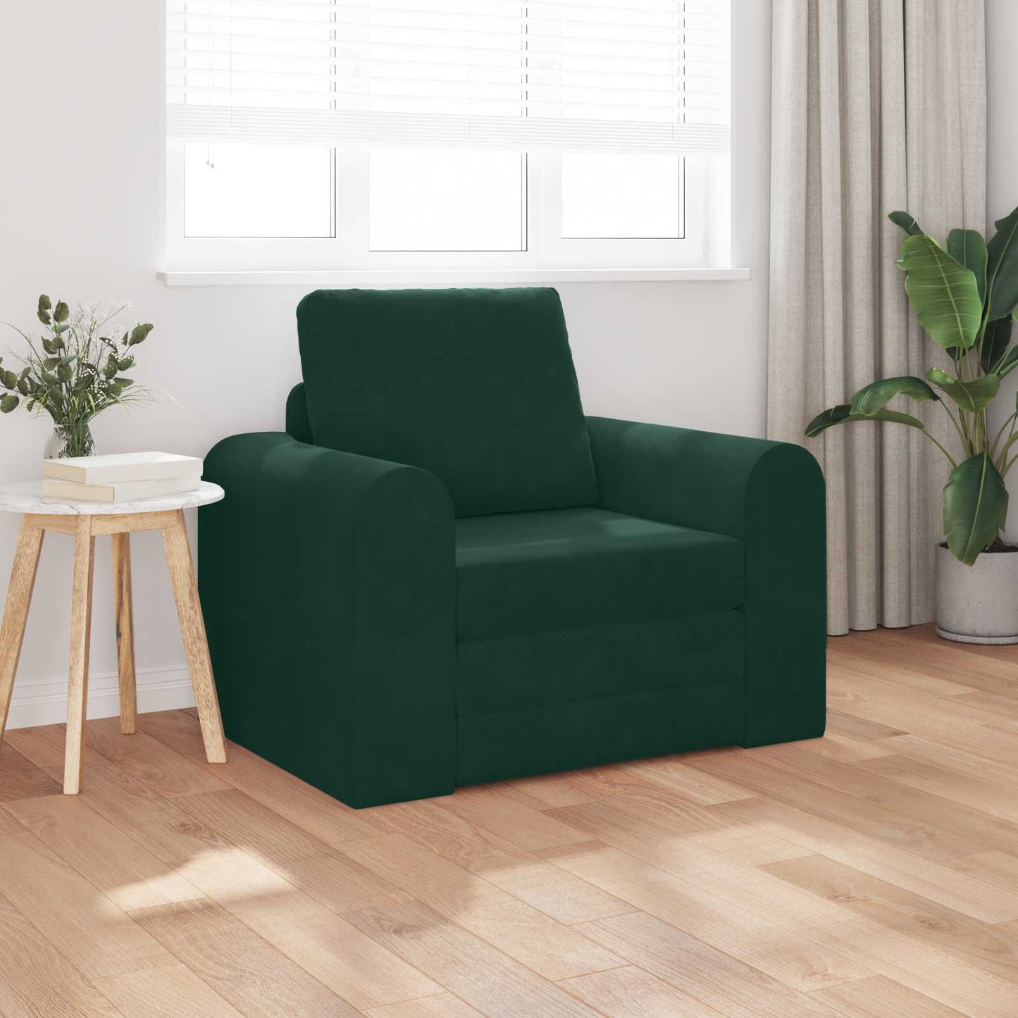Schlafsofa Dunkelgrün 98 x 71 x 83 cm Samt