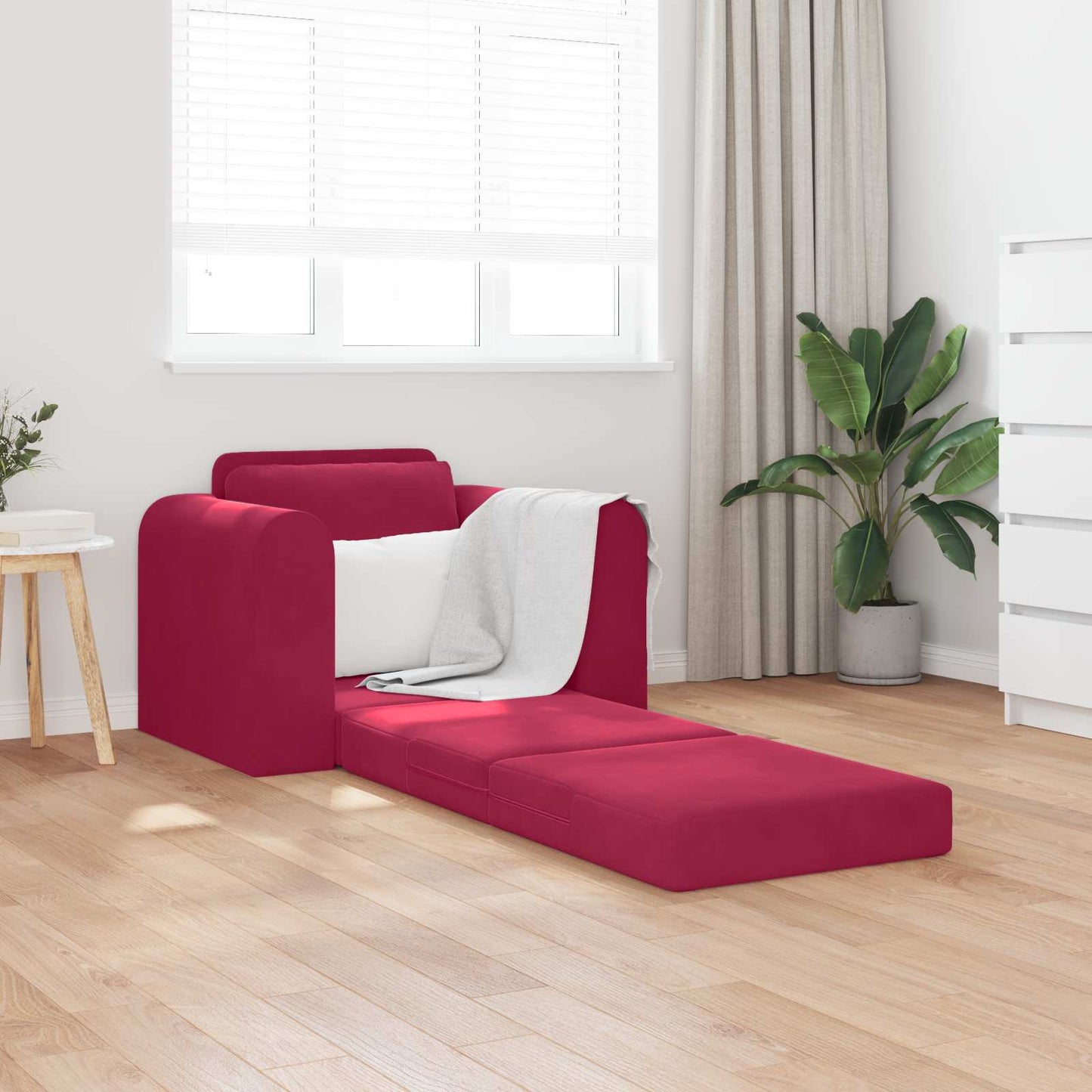 Schlafsofa Weinrot 98 x 71 x 83 cm Samt