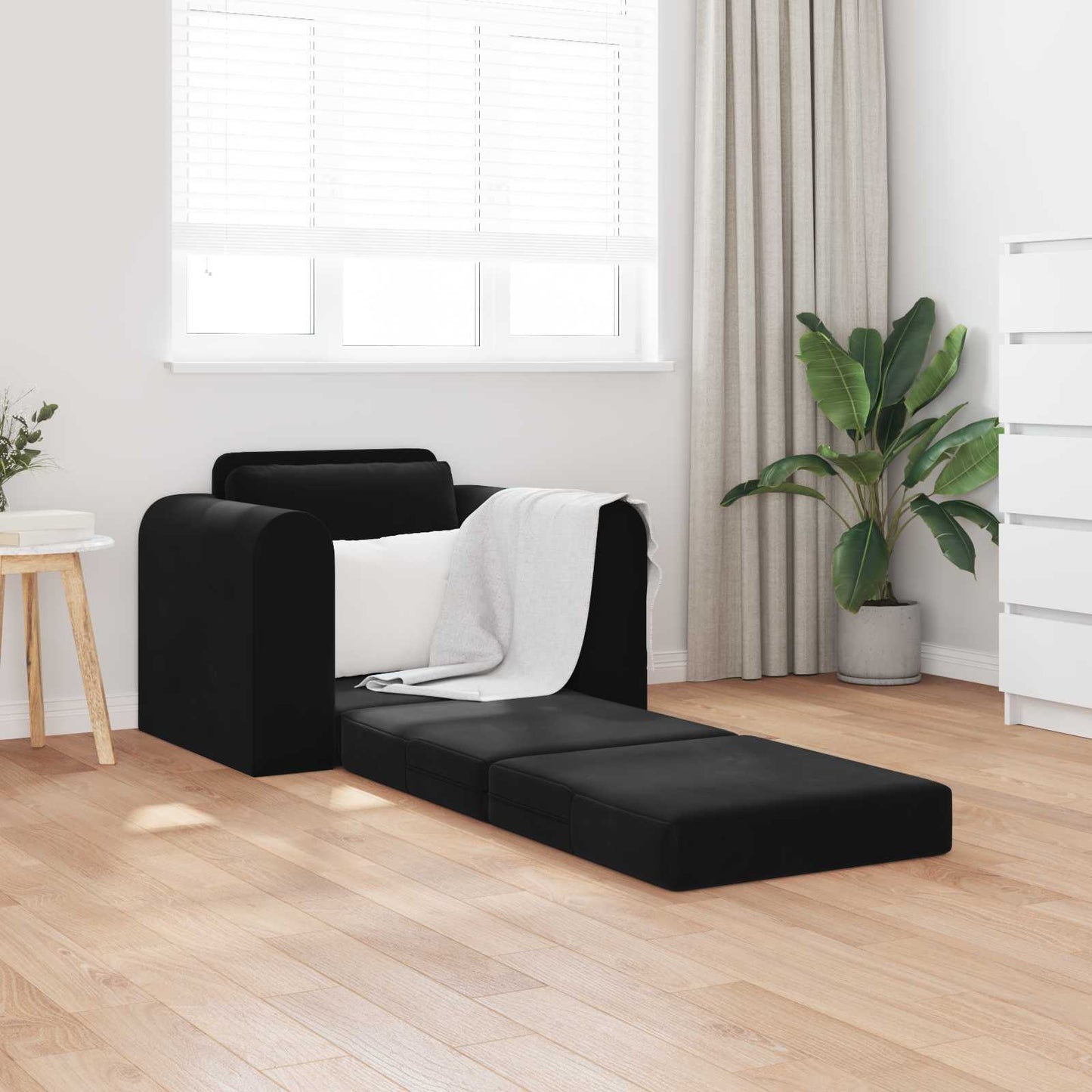 Schlafsofa Schwarz 98 x 71 x 83 cm Samt