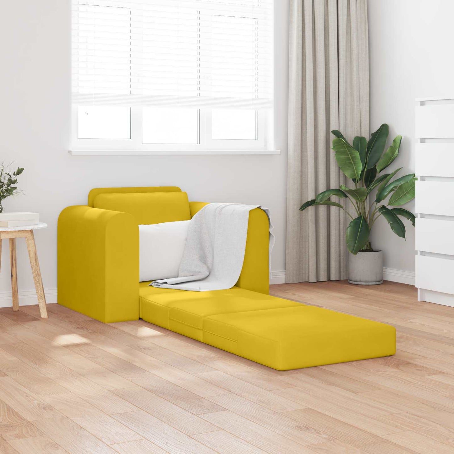 Schlafsofa Gelb 98 x 71 x 83 cm Samt