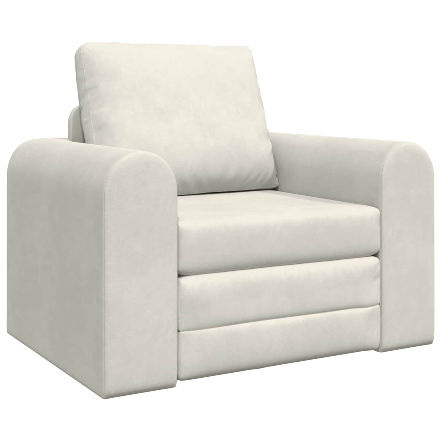 Schlafsofa Creme 98 x 71 x 83 cm Samt