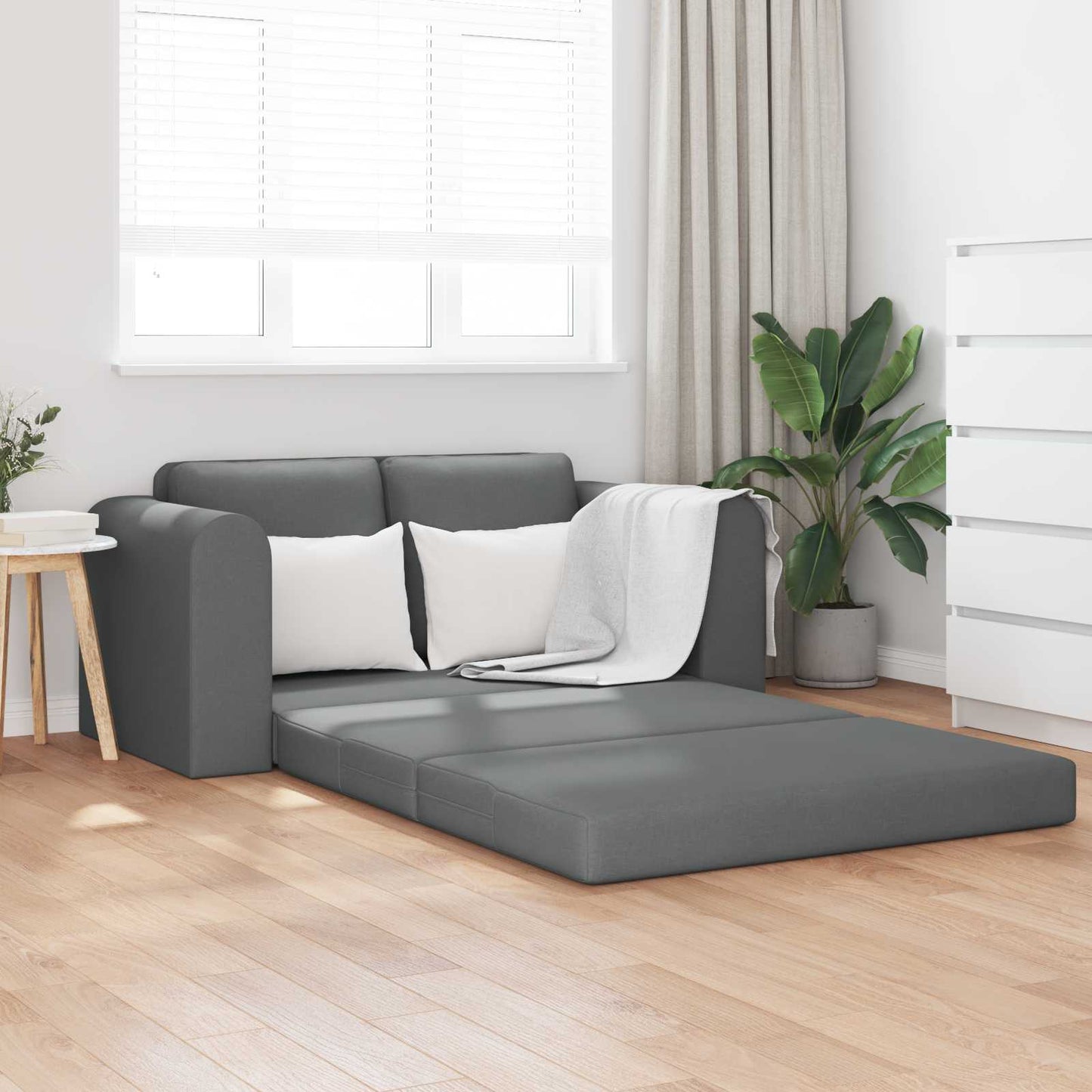 Schlafsofa 60cm Dunkelgrau Stoff