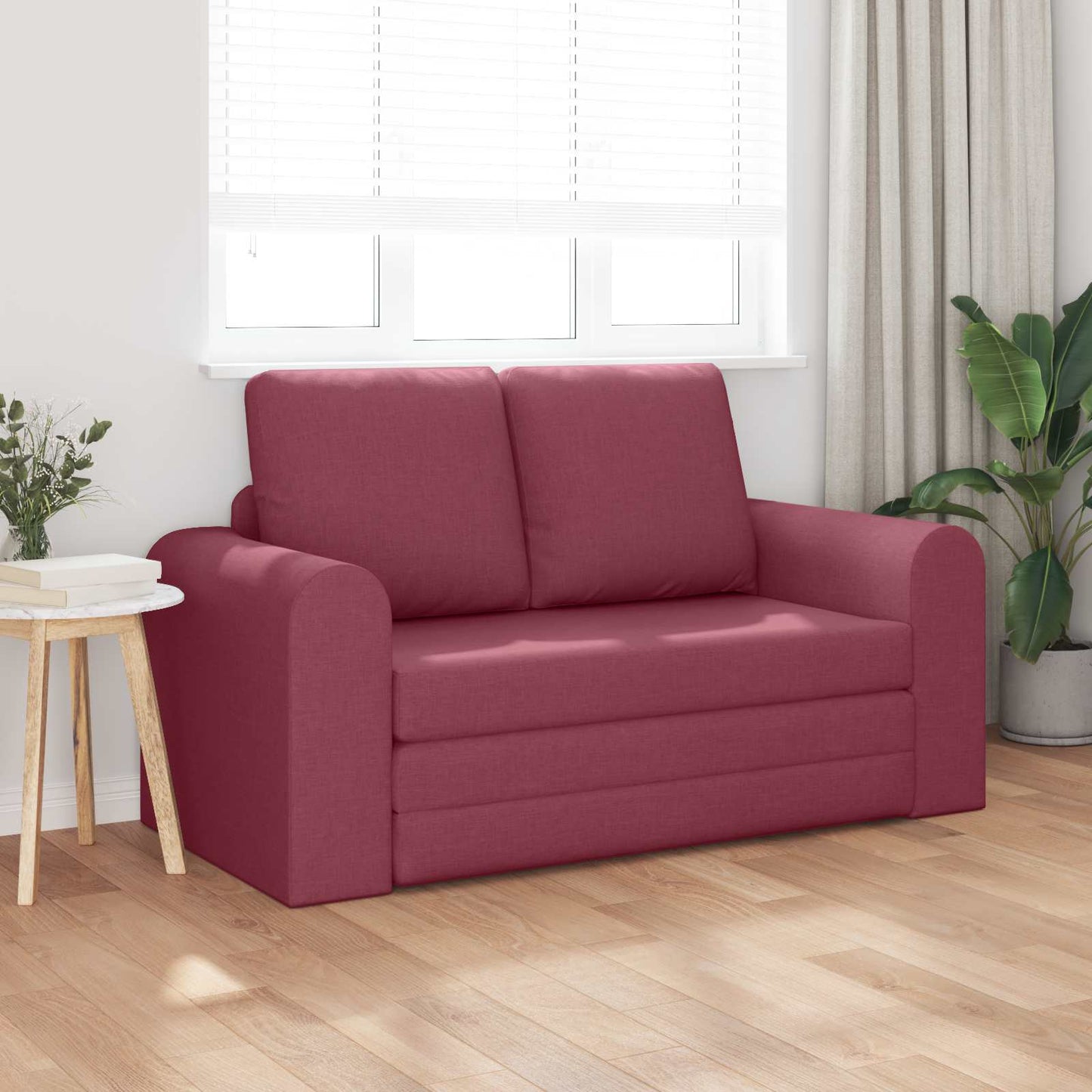 Schlafsofa 60cm Weinrot Stoff
