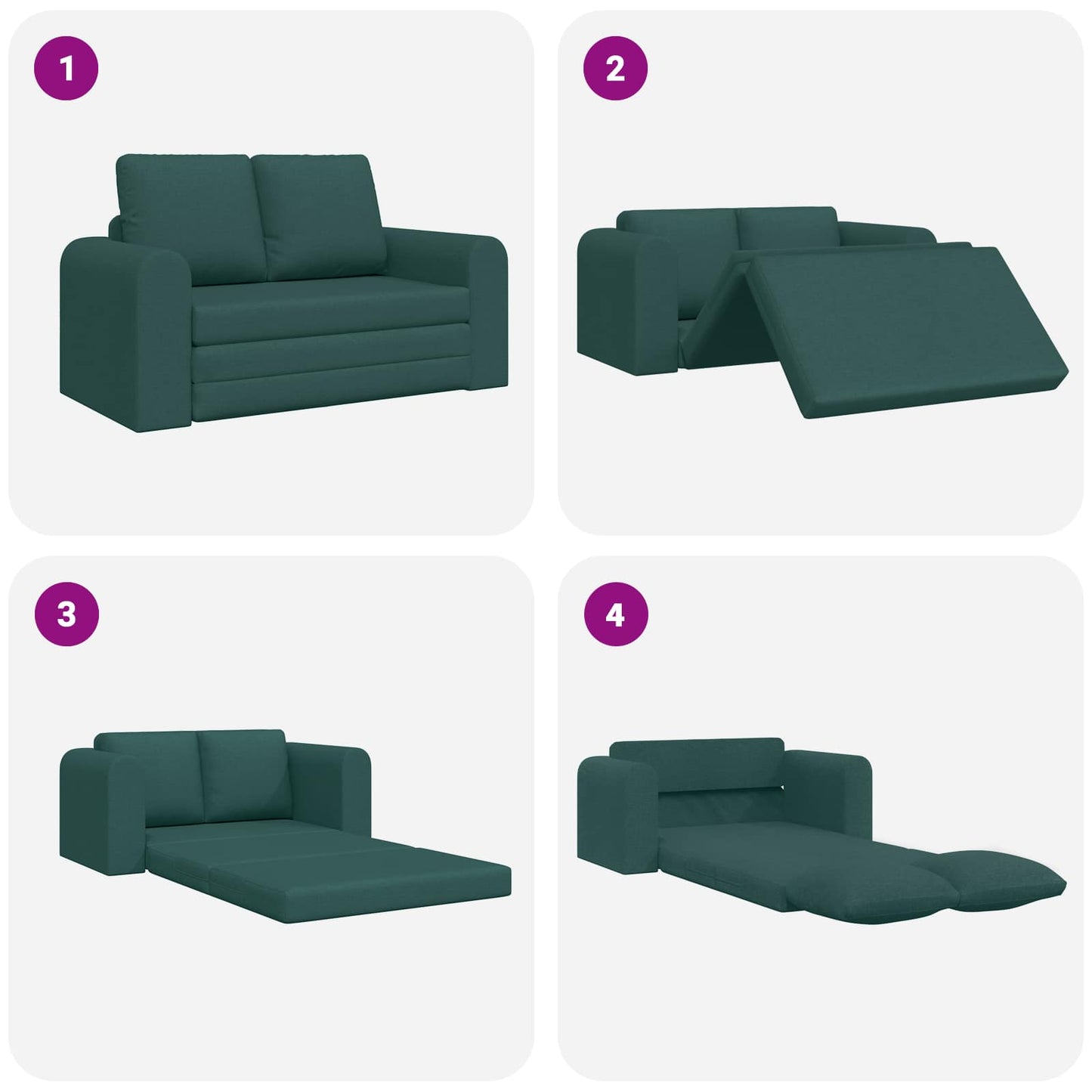 Schlafsofa 60cm Dunkelgrün Stoff