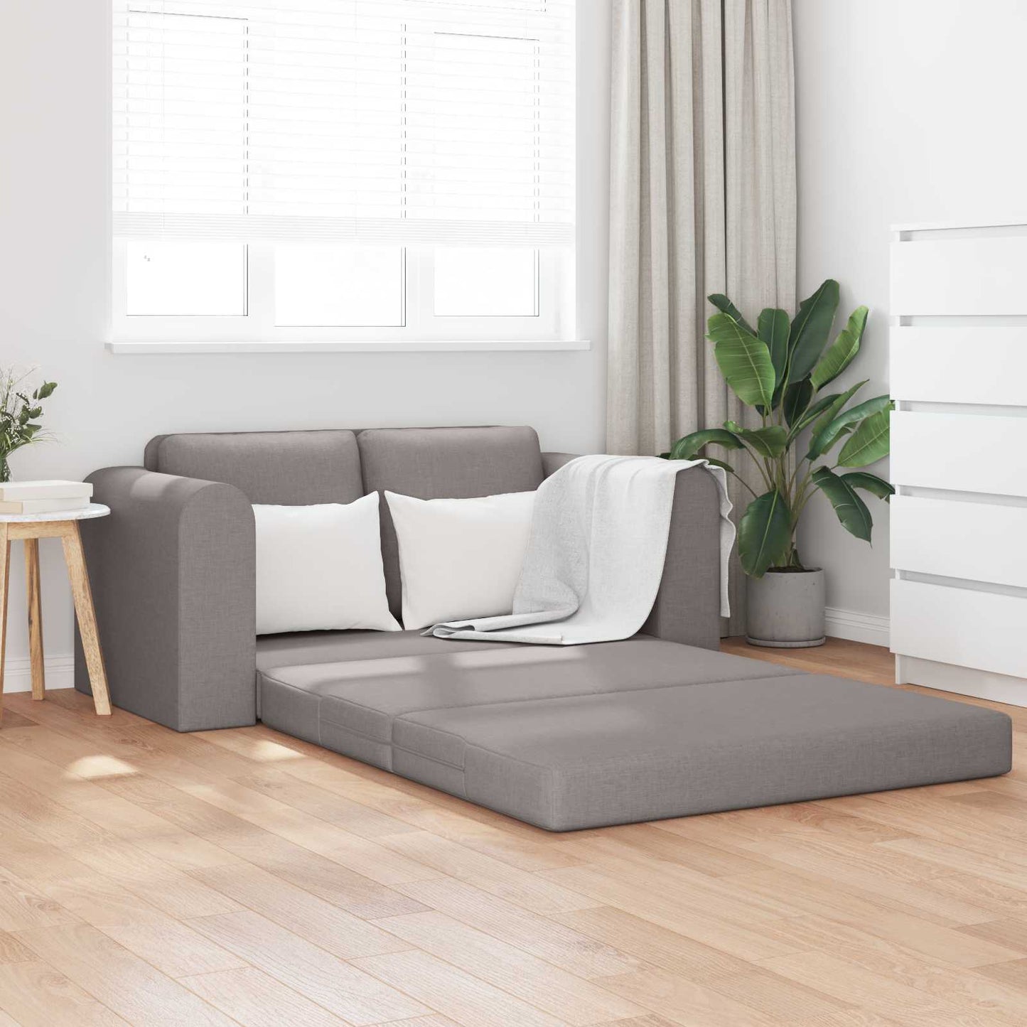 Schlafsofa 60cm Taupe Stoff