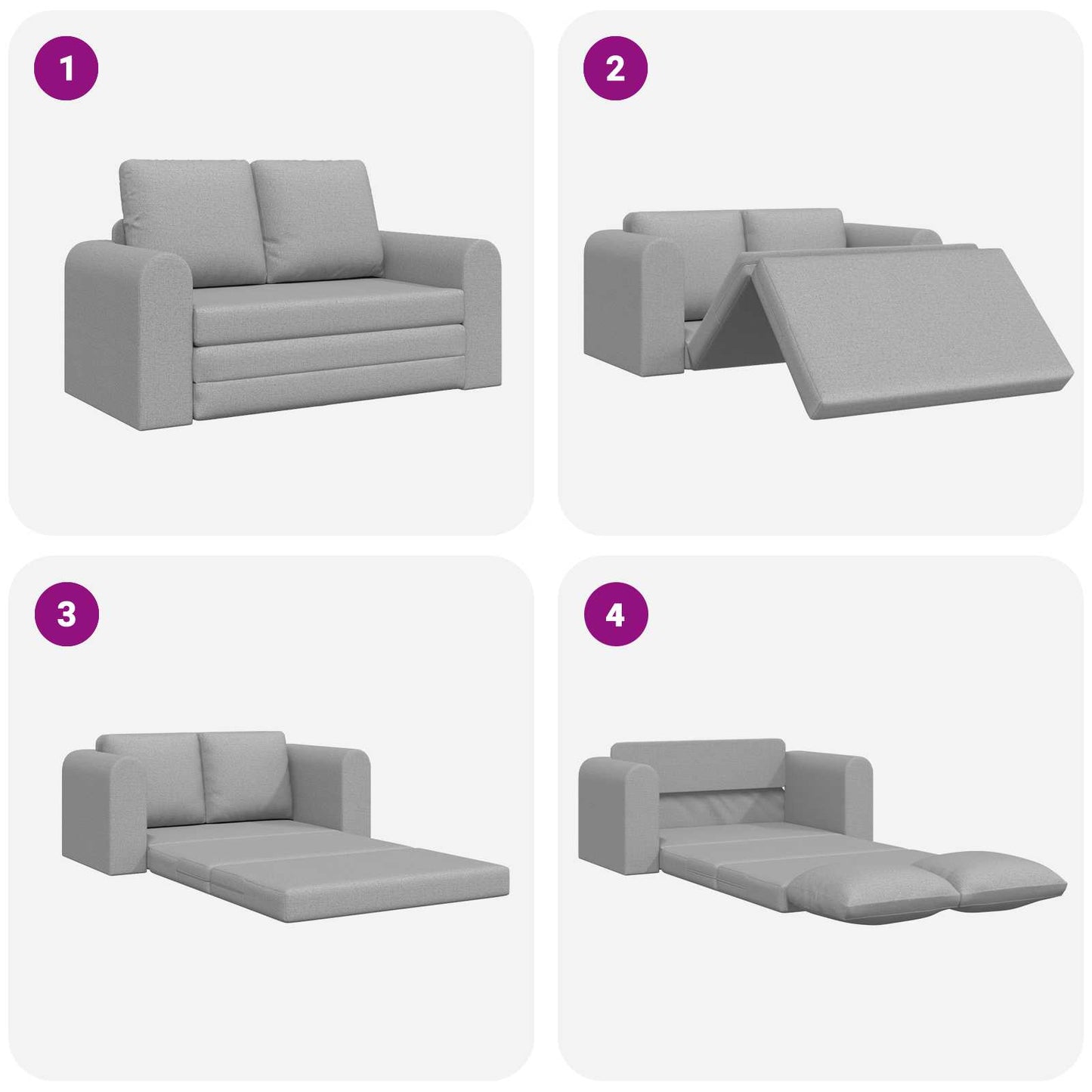 Schlafsofa Wolkengrau 148 x 71 x 83 cm Stoff