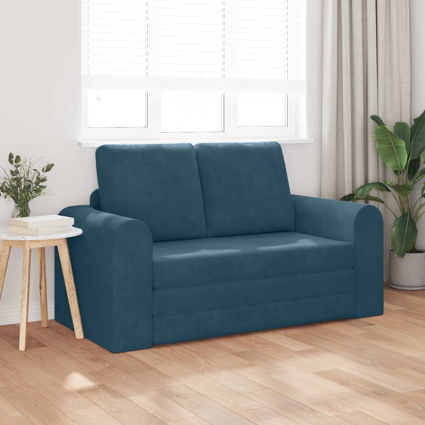 Schlafsofa Blau 148 x 71 x 83 cm Samt