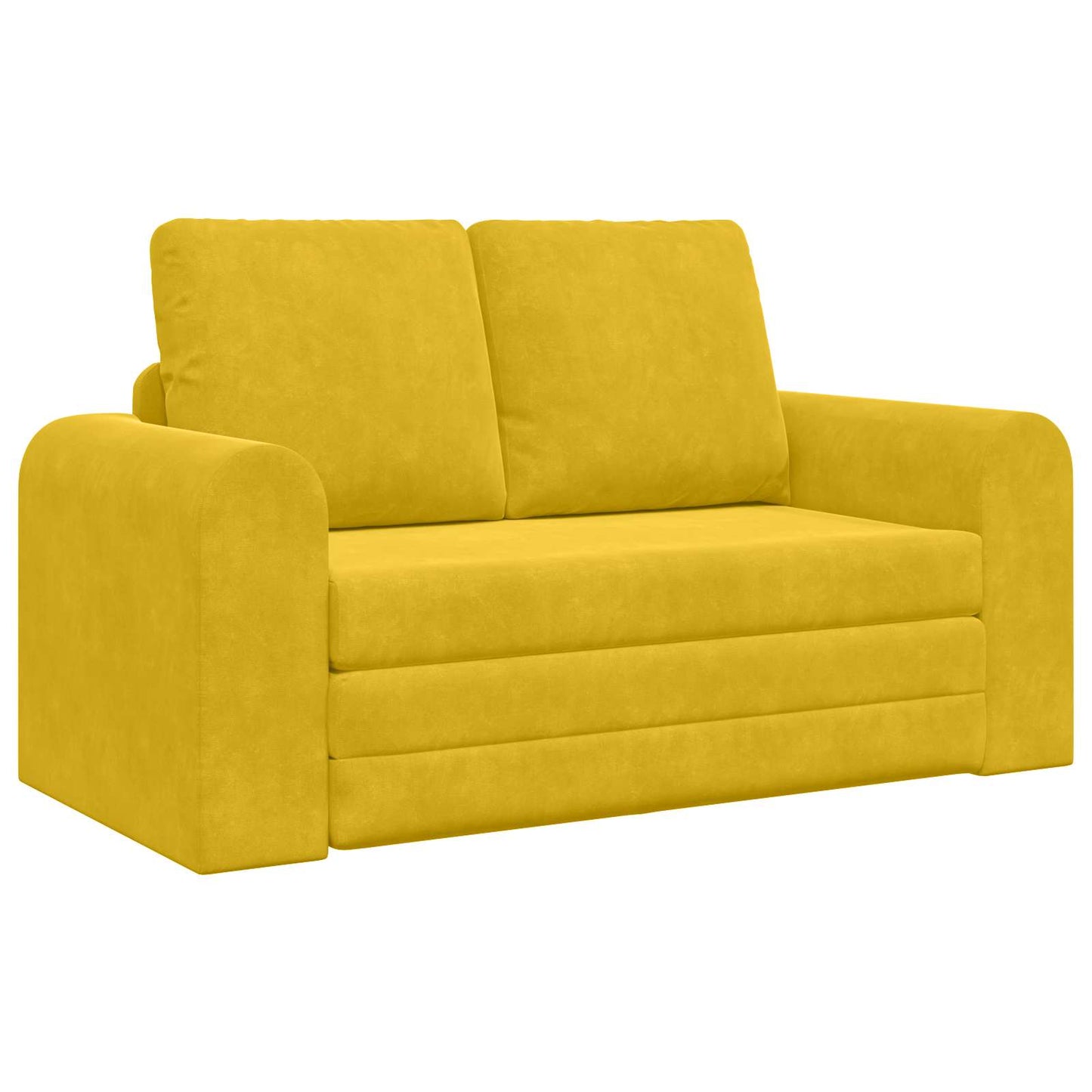 Schlafsofa Gelb 148 x 71 x 83 cm Samt