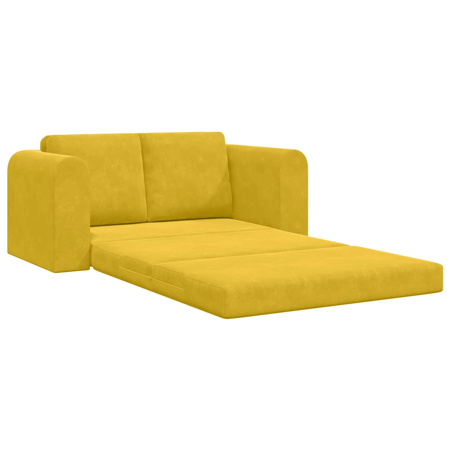 Schlafsofa Gelb 148 x 71 x 83 cm Samt