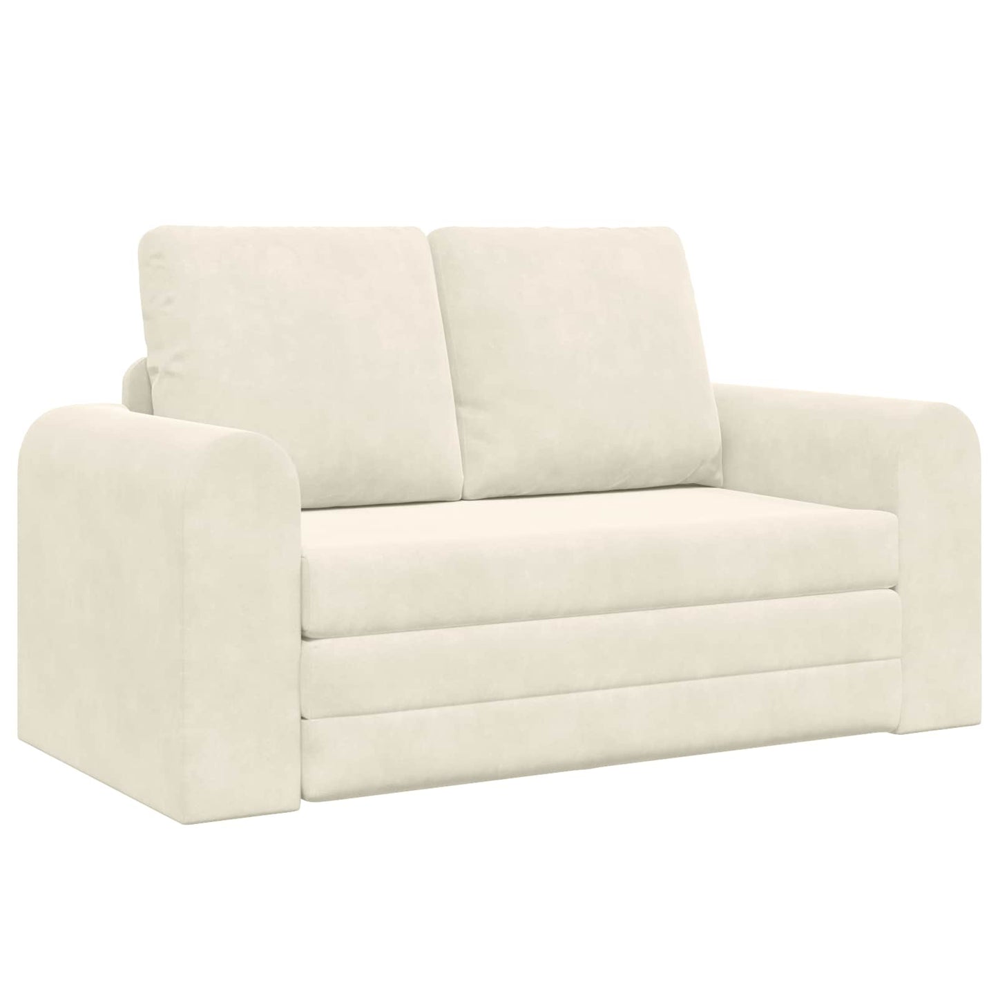 Schlafsofa Creme 148 x 71 x 83 cm Samt