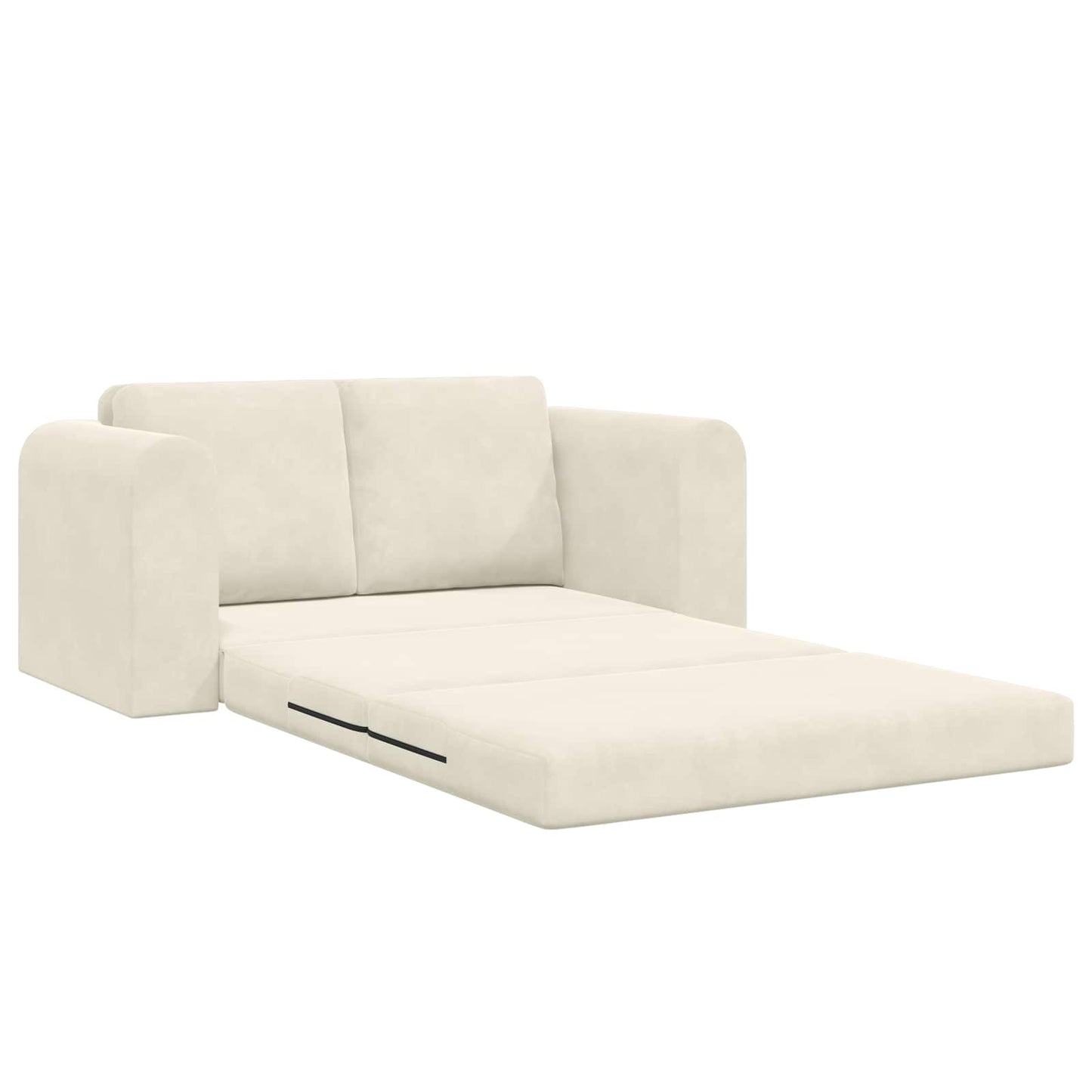 Schlafsofa Creme 148 x 71 x 83 cm Samt