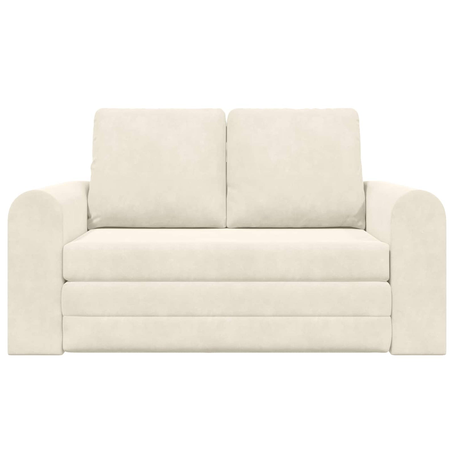 Schlafsofa Creme 148 x 71 x 83 cm Samt
