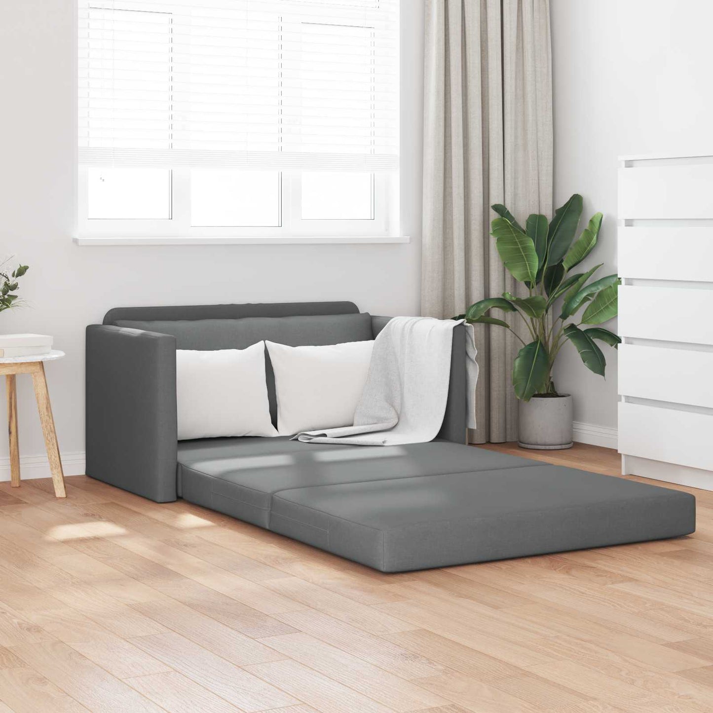Schlafsofa 110cm Dunkelgrau Stoff