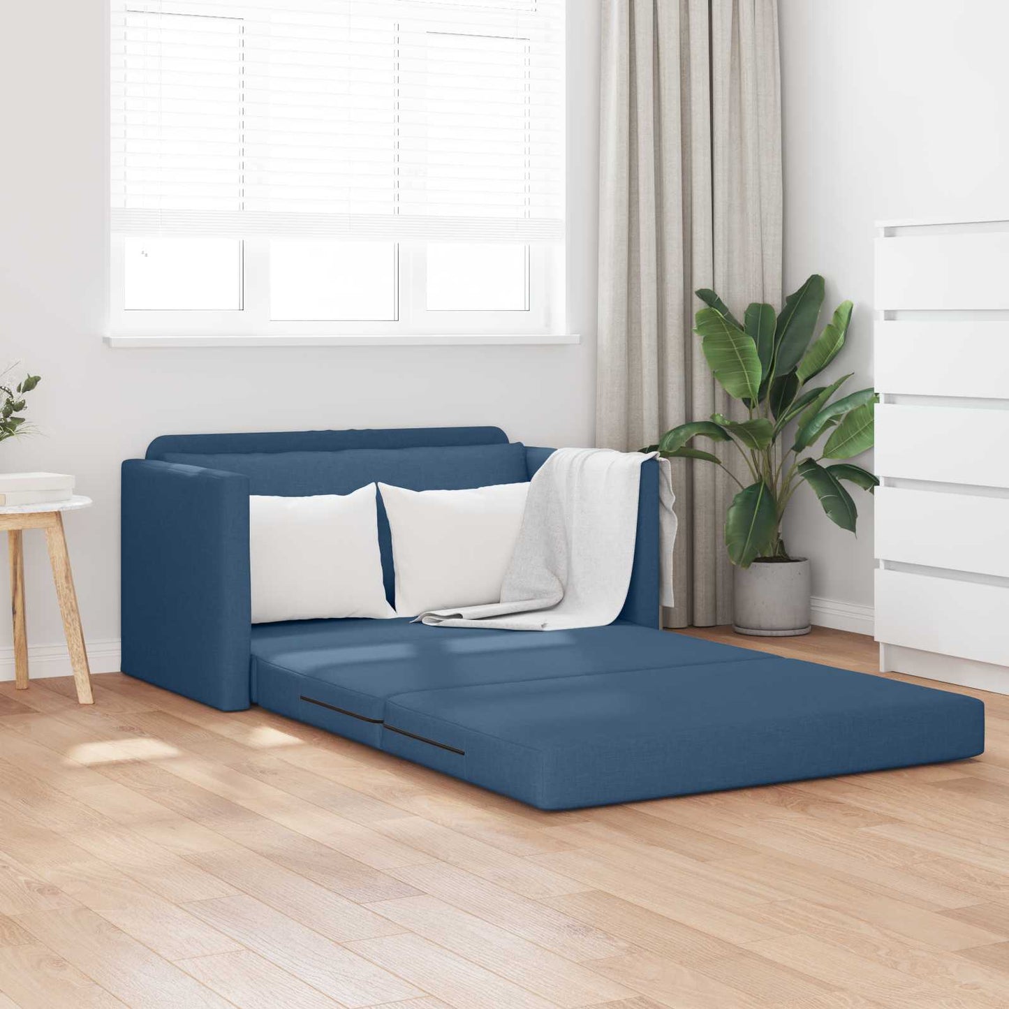 Schlafsofa 110cm Blau Stoff