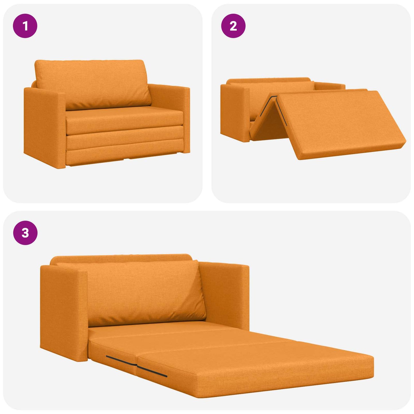 Schlafsofa 110cm Dunkelgelb Stoff