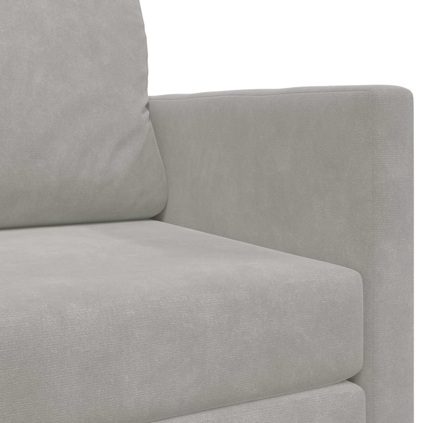 Schlafsofa Hellgrau 124 x 71 x 78 cm Samt