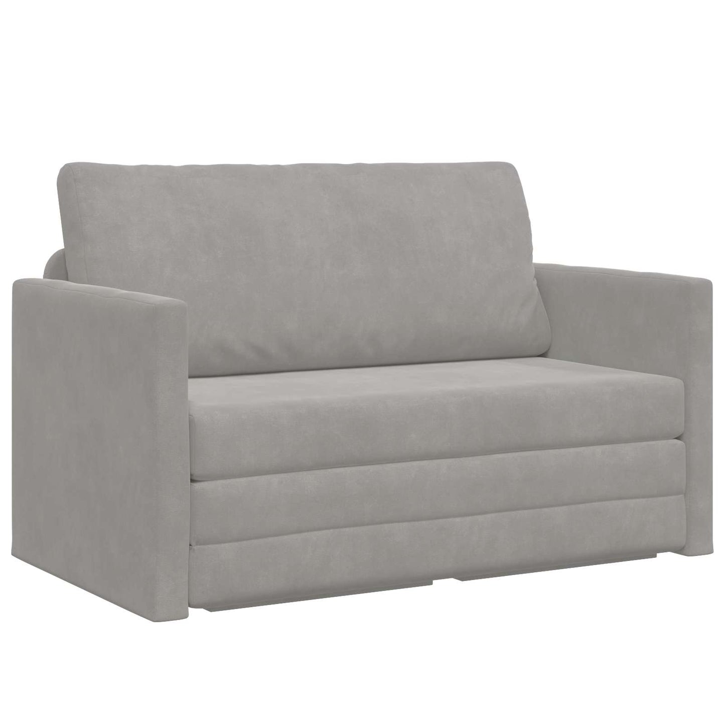 Schlafsofa Hellgrau 124 x 71 x 78 cm Samt