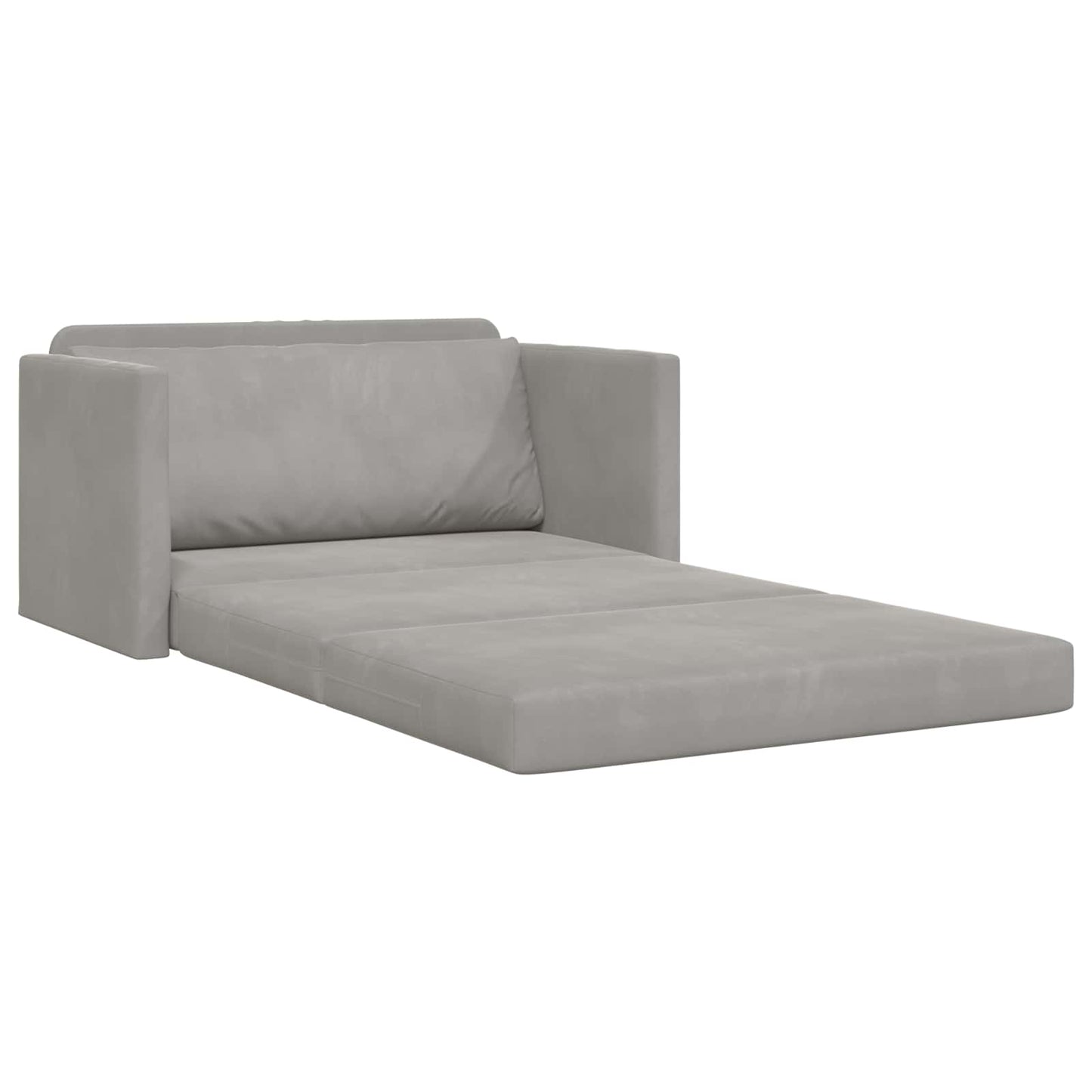 Schlafsofa Hellgrau 124 x 71 x 78 cm Samt