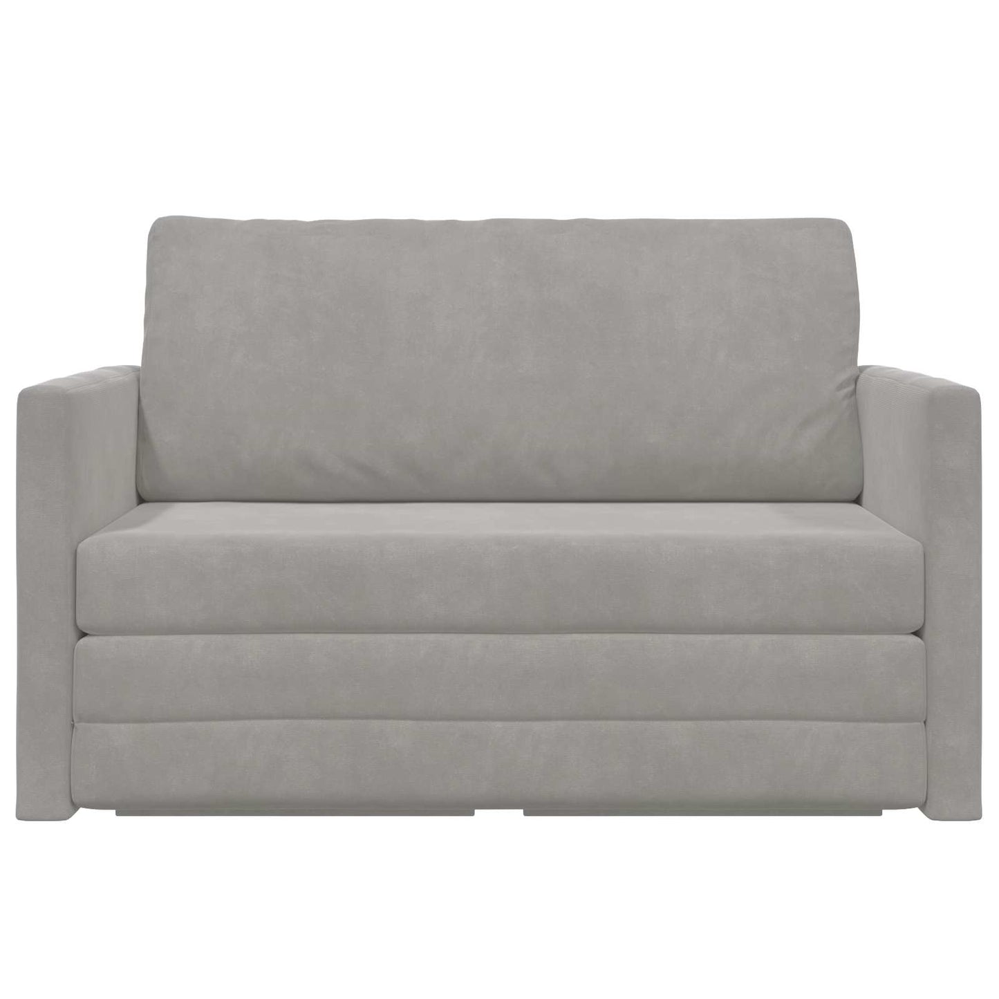 Schlafsofa Hellgrau 124 x 71 x 78 cm Samt