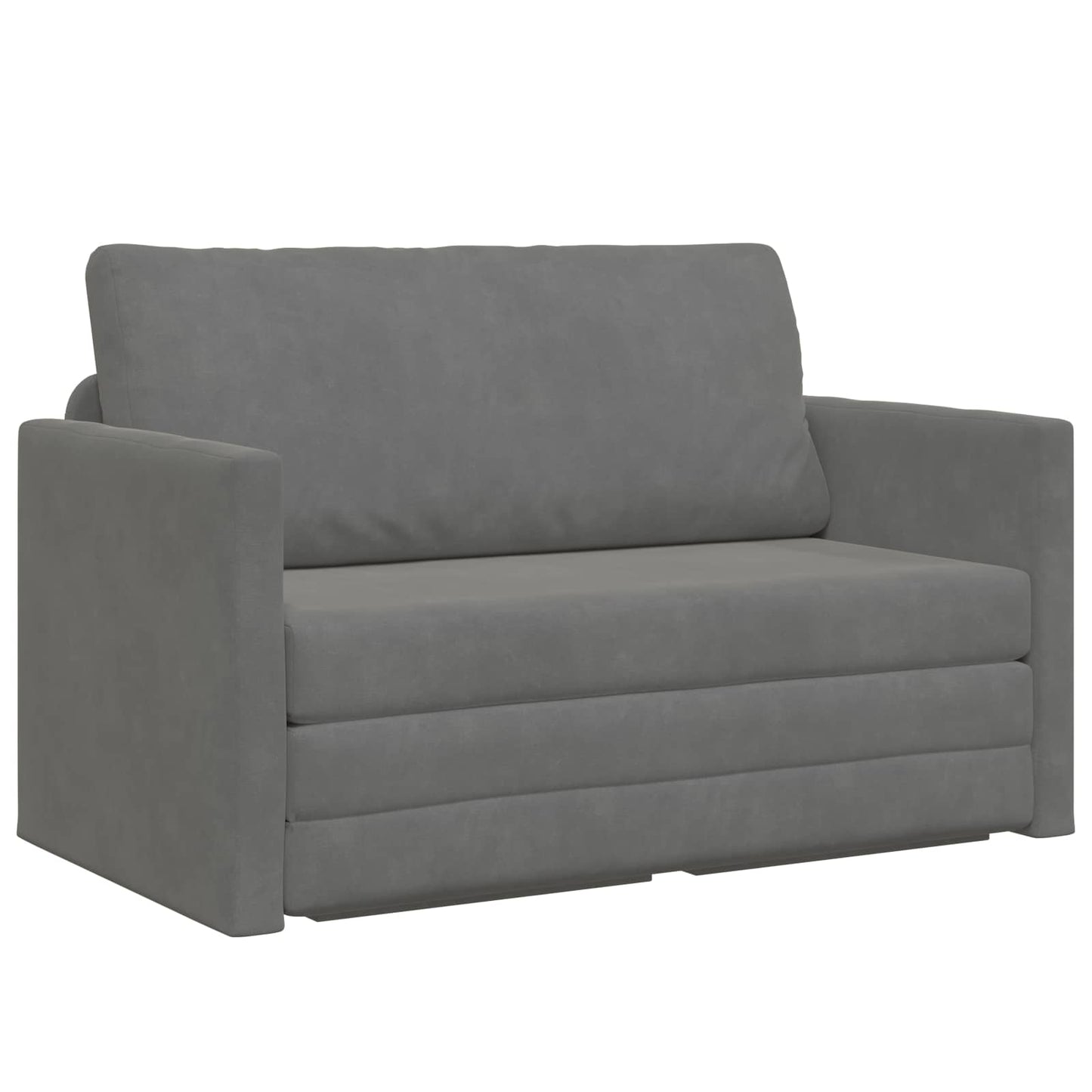 Schlafsofa Dunkelgrau 124 x 71 x 78 cm Samt