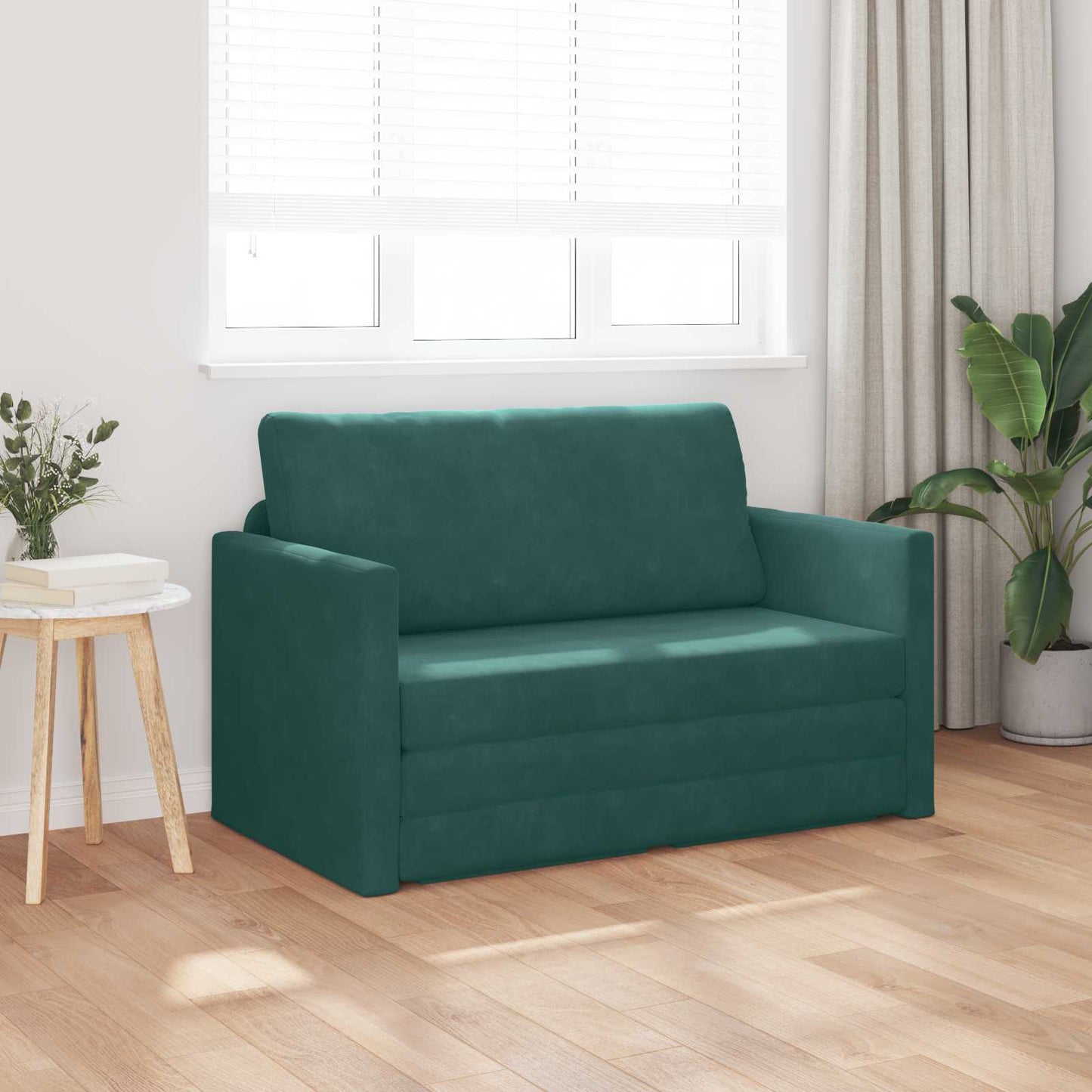 Schlafsofa Dunkelgrün 124 x 71 x 78 cm Samt