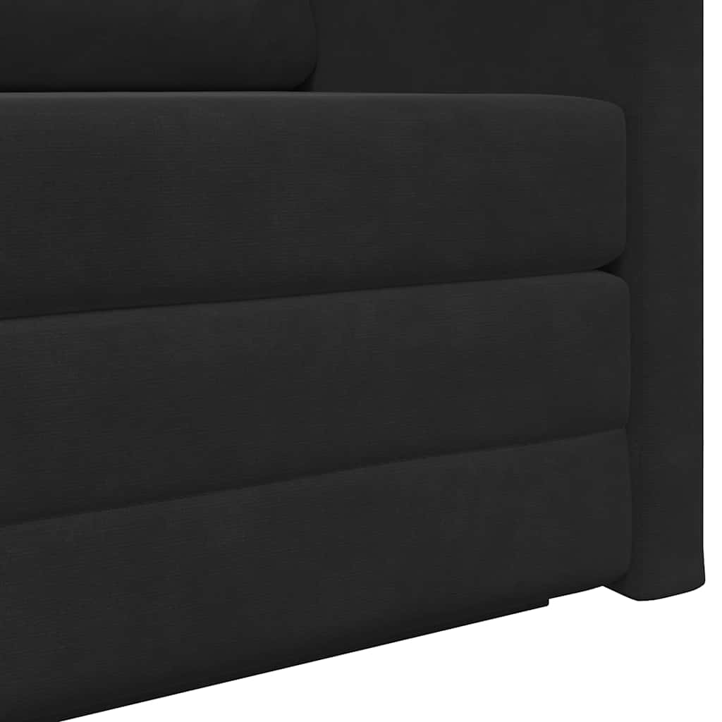 Schlafsofa Schwarz 124 x 71 x 78 cm Samt