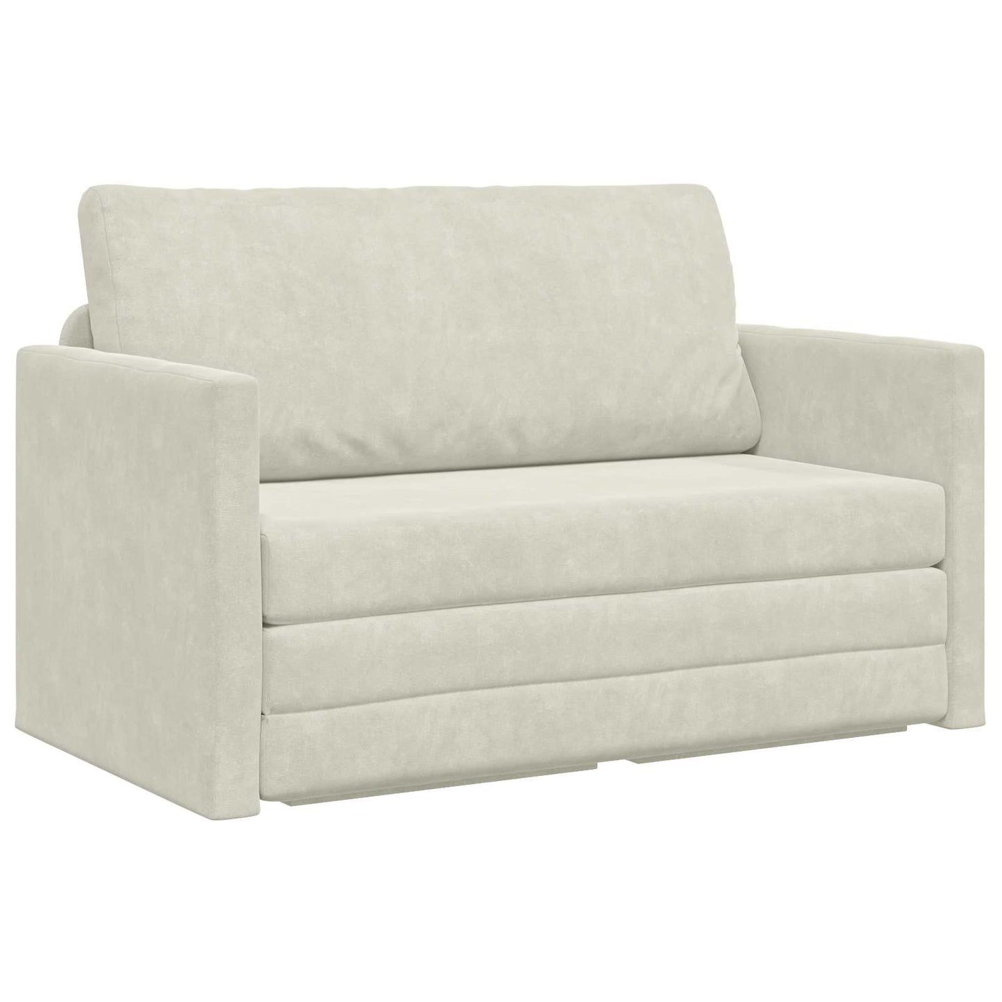 Schlafsofa Creme 124 x 71 x 78 cm Samt