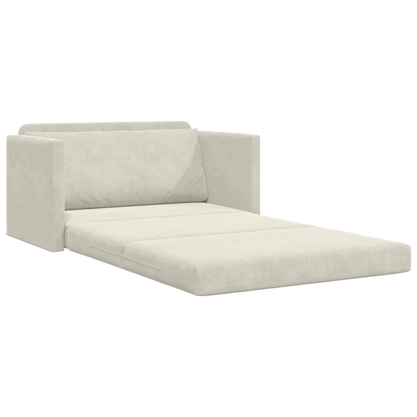 Schlafsofa Creme 124 x 71 x 78 cm Samt