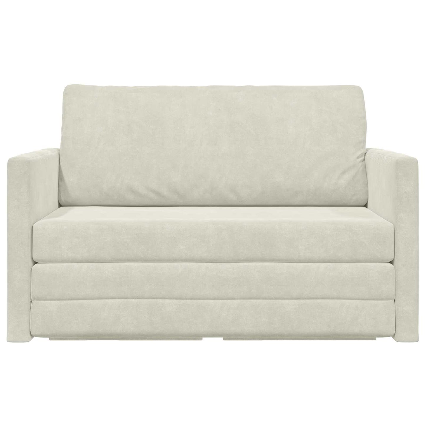Schlafsofa Creme 124 x 71 x 78 cm Samt