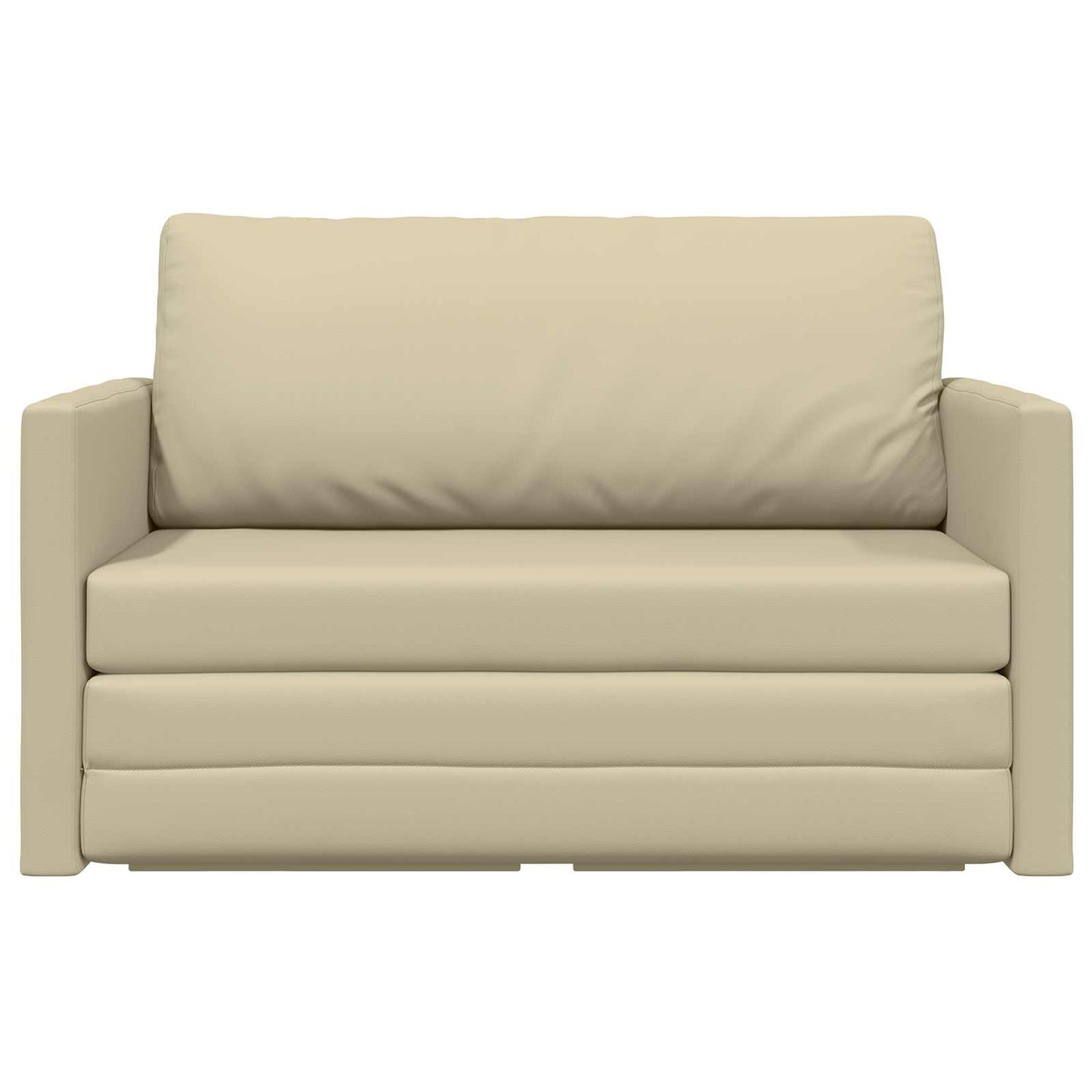 Schlafsofa Creme 124 x 71 x 78 cm Kunstleder