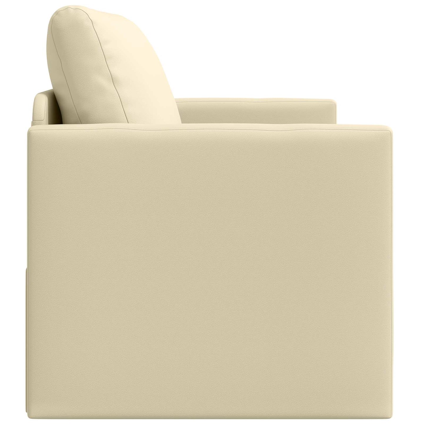 Schlafsofa Creme 124 x 71 x 78 cm Kunstleder