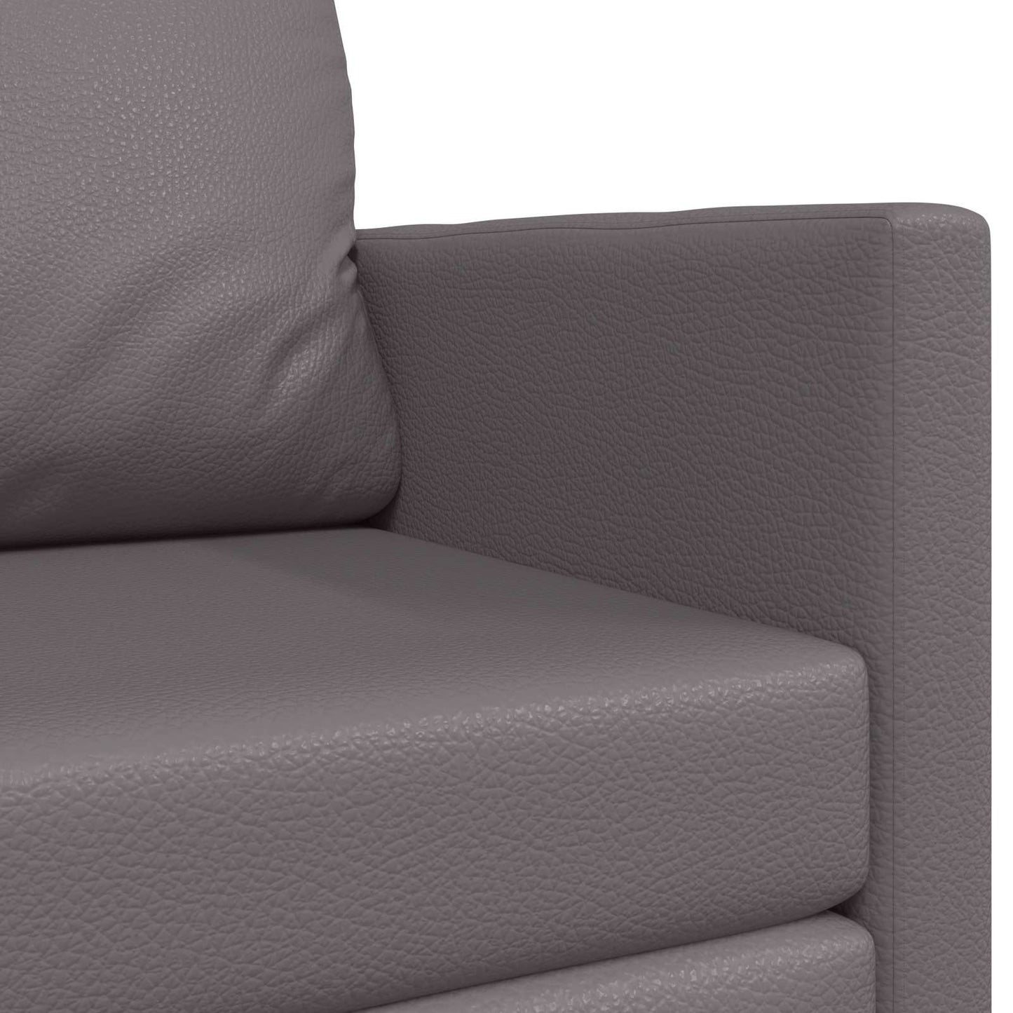 Schlafsofa Grau 124 x 71 x 78 cm Kunstleder