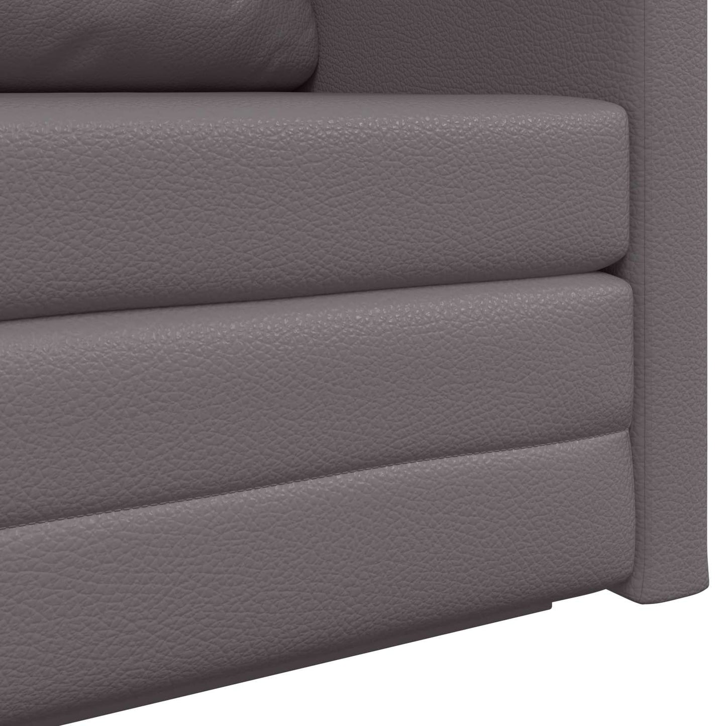 Schlafsofa Grau 124 x 71 x 78 cm Kunstleder