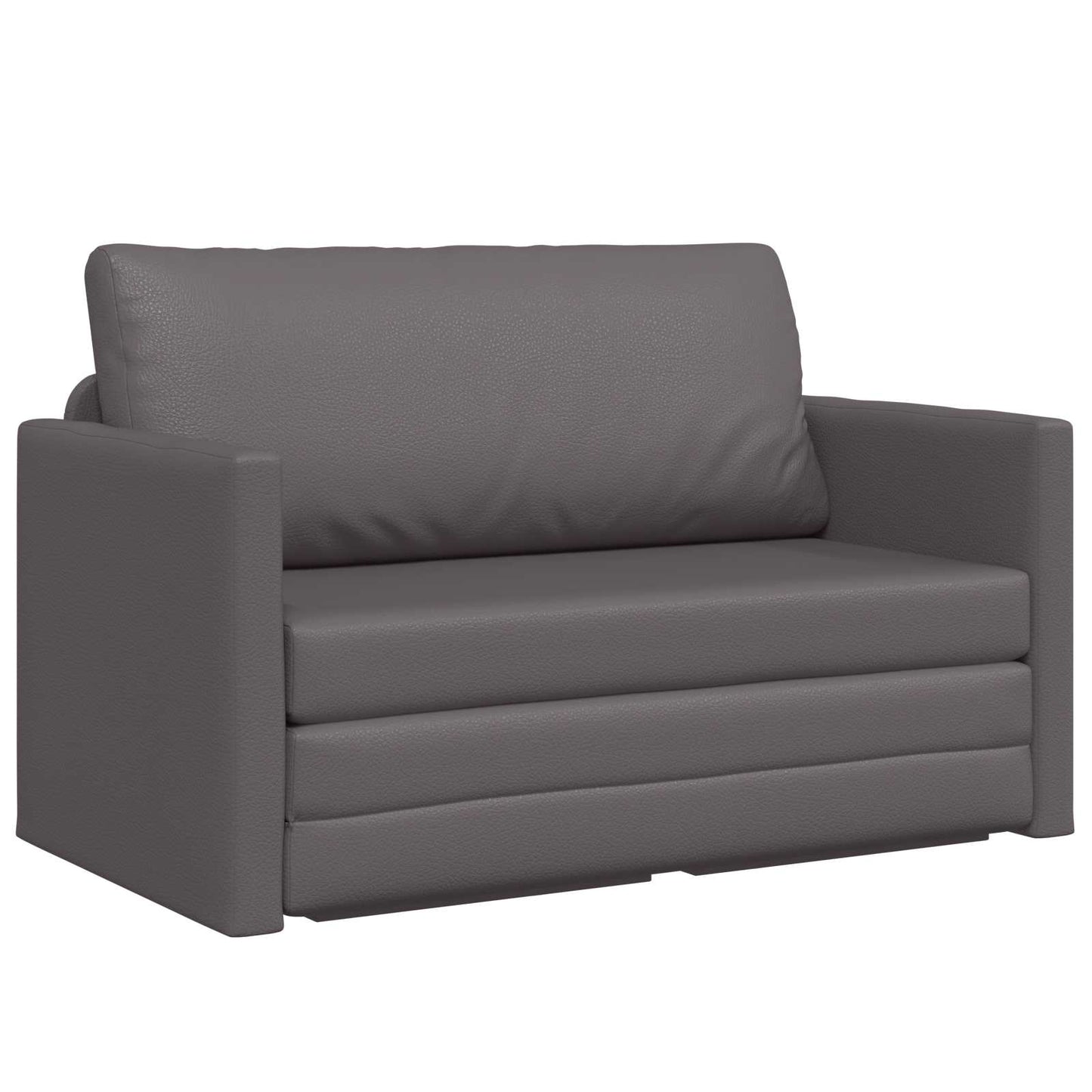 Schlafsofa Grau 124 x 71 x 78 cm Kunstleder