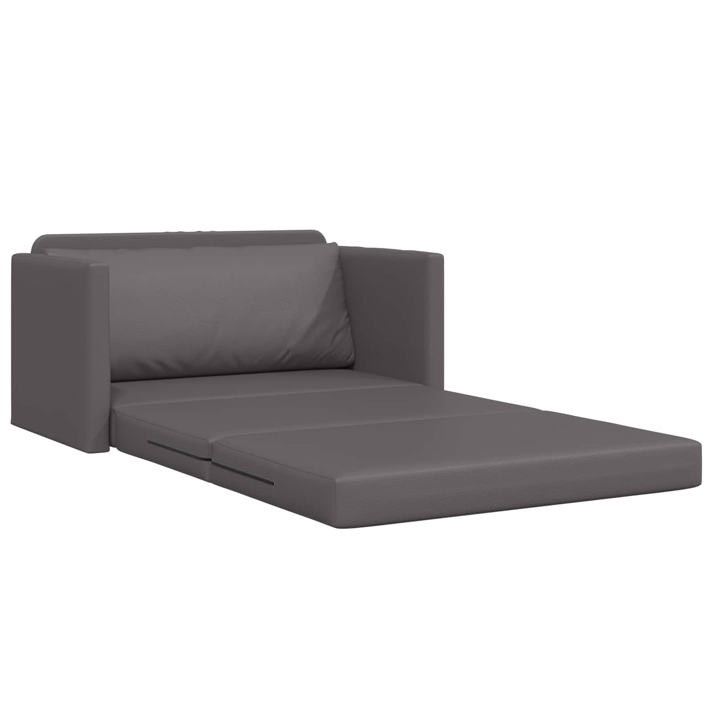 Schlafsofa Grau 124 x 71 x 78 cm Kunstleder