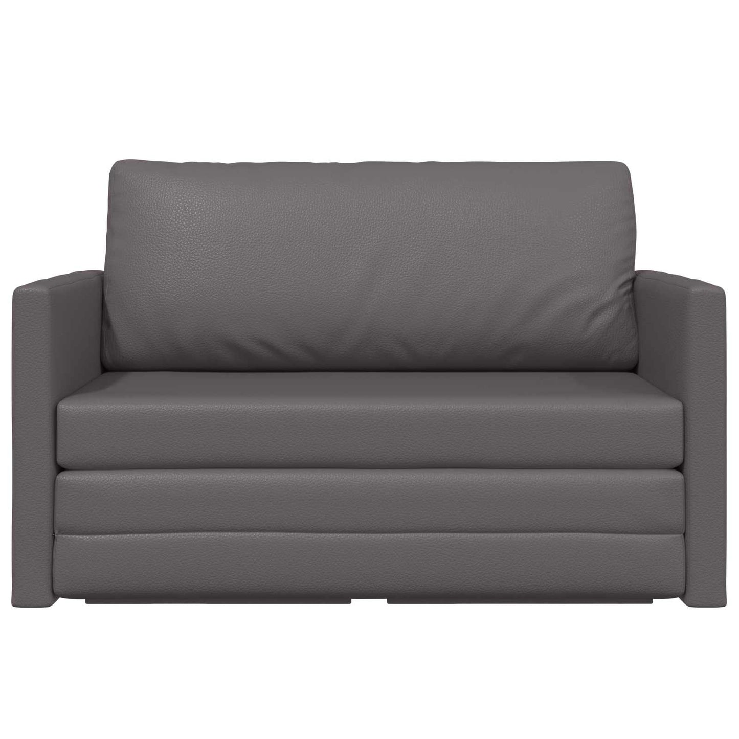 Schlafsofa Grau 124 x 71 x 78 cm Kunstleder