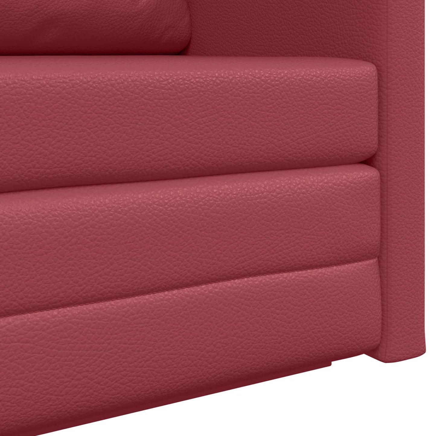 Schlafsofa Weinrot 124 x 71 x 78 cm Kunstleder