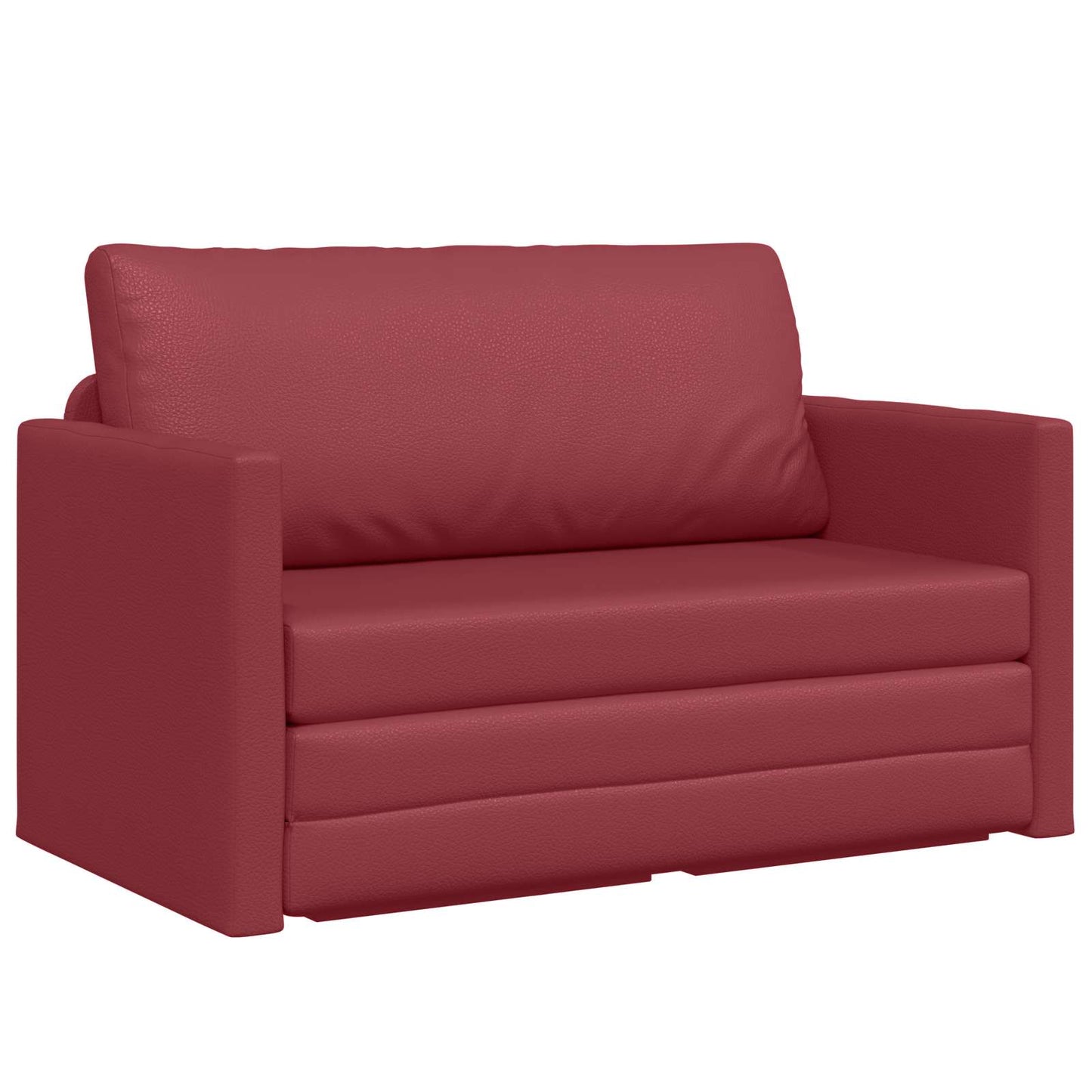 Schlafsofa Weinrot 124 x 71 x 78 cm Kunstleder