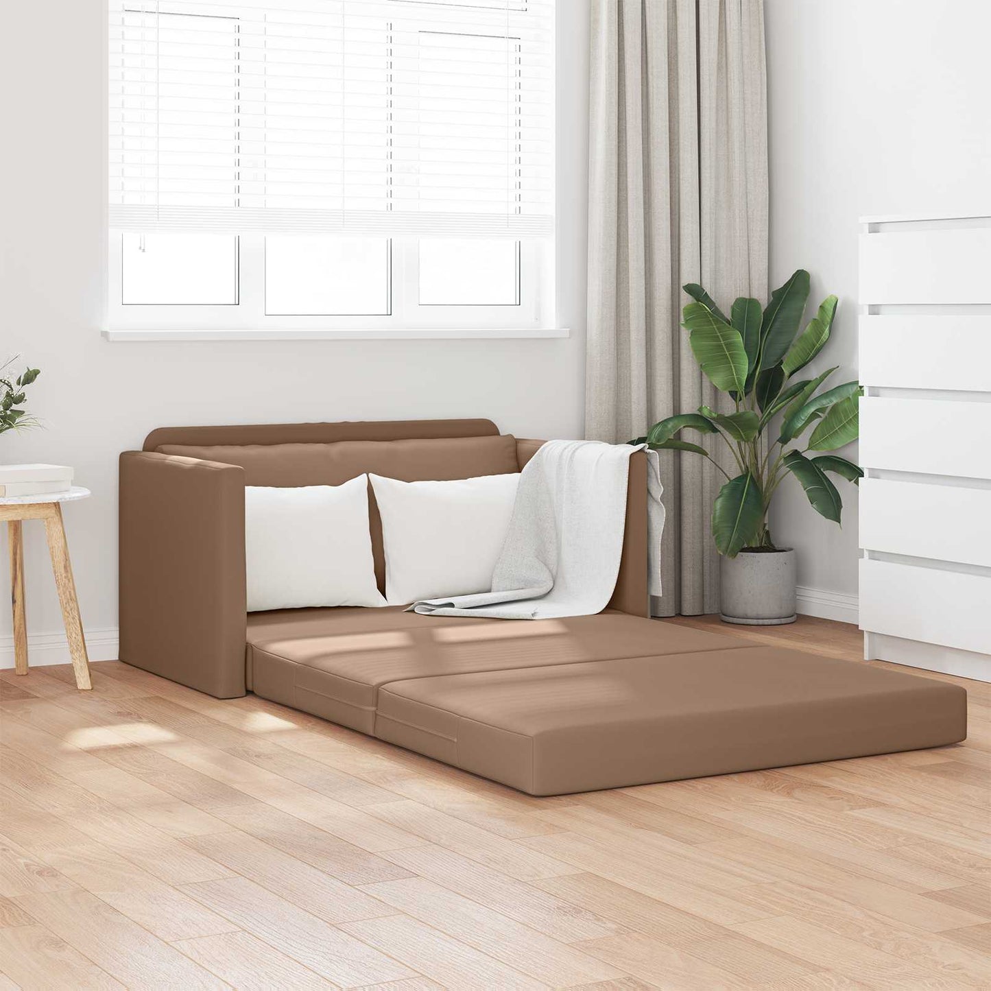 Schlafsofa Cappuccino 124 x 71 x 78 cm Kunstleder