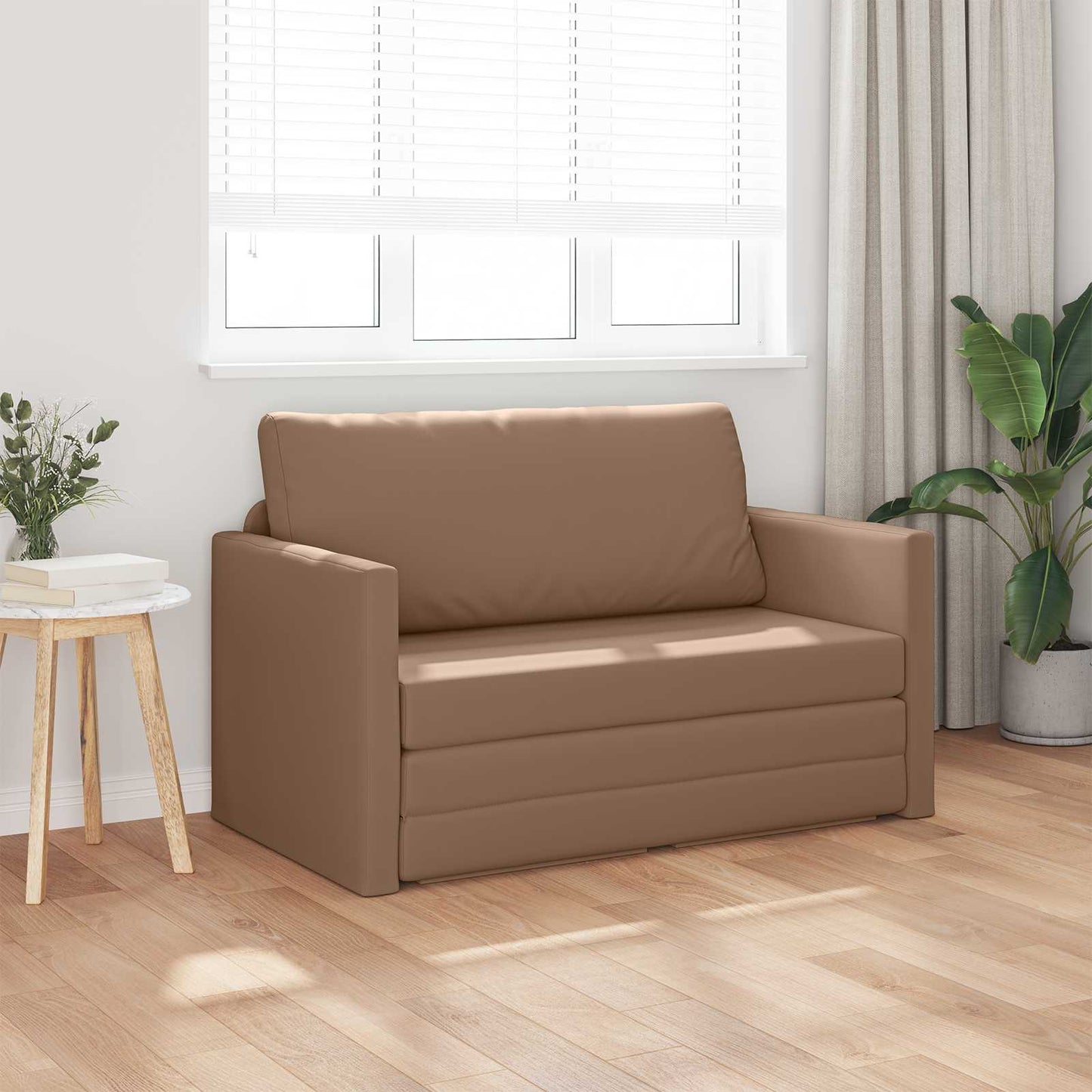 Schlafsofa Cappuccino 124 x 71 x 78 cm Kunstleder