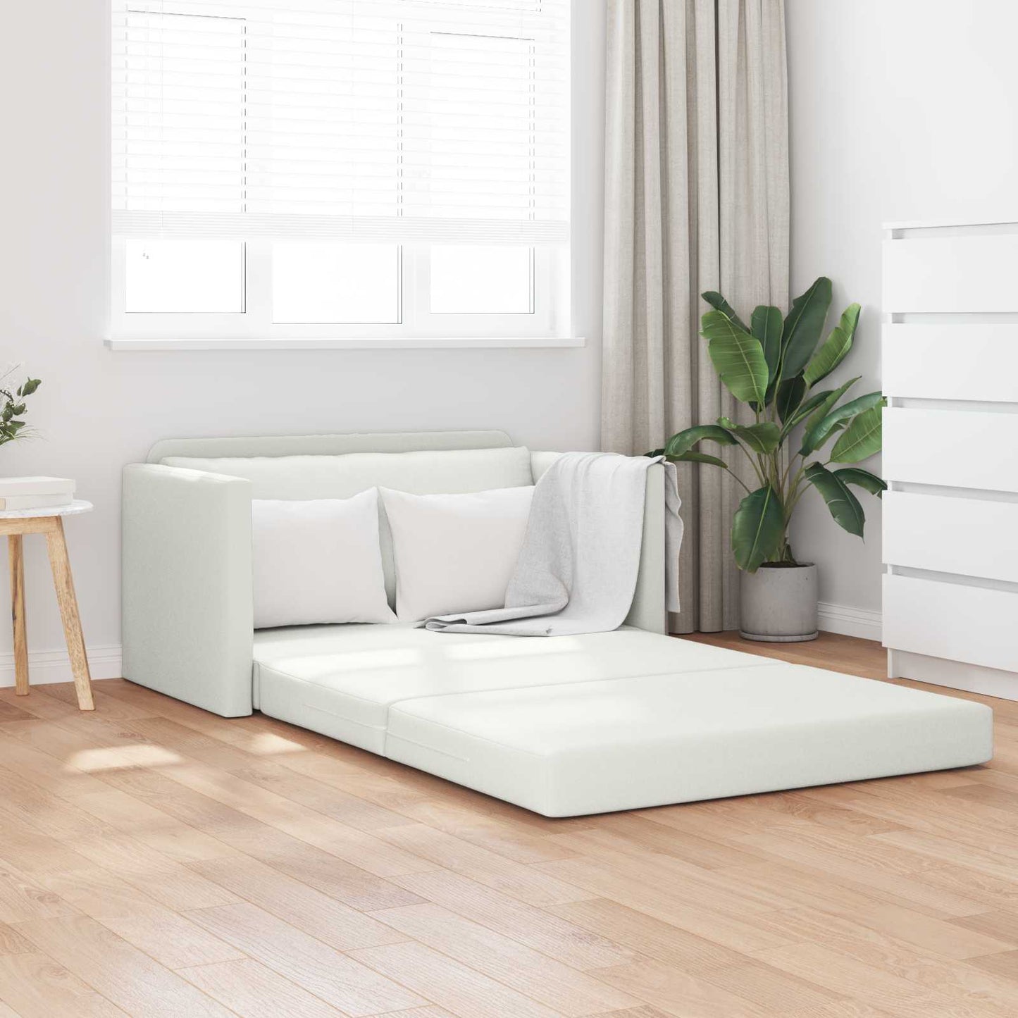 Schlafsofa Weiß 124 x 71 x 78 cm Kunstleder