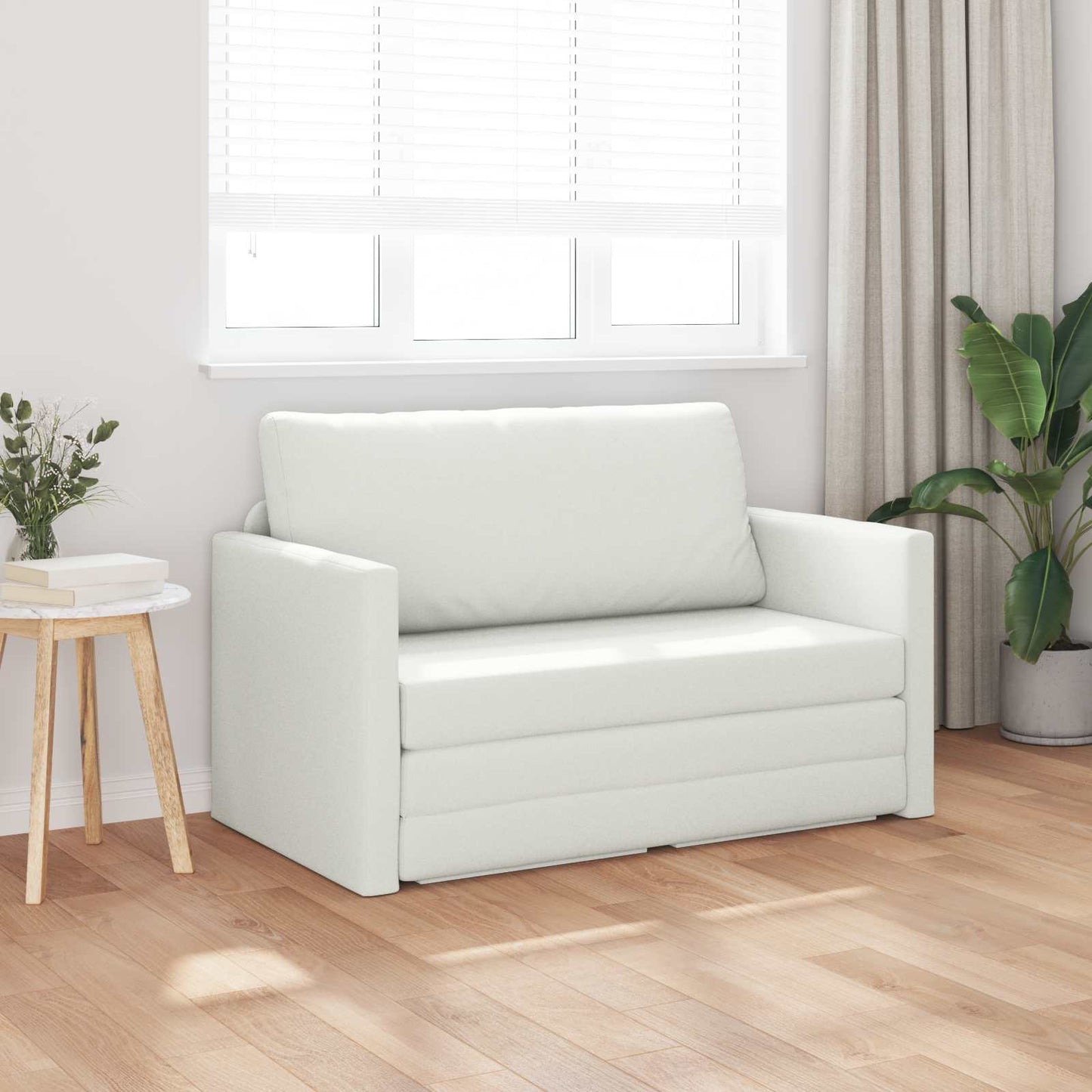 Schlafsofa Weiß 124 x 71 x 78 cm Kunstleder